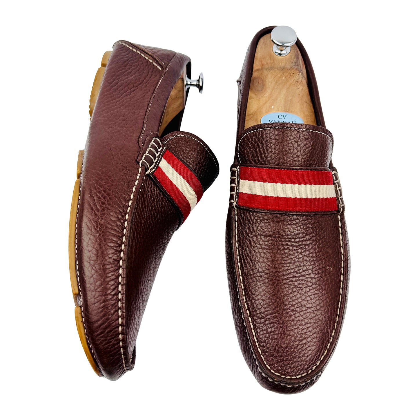 Bally Men's Brown Leather Driving Loafers (Size 44/44.5)