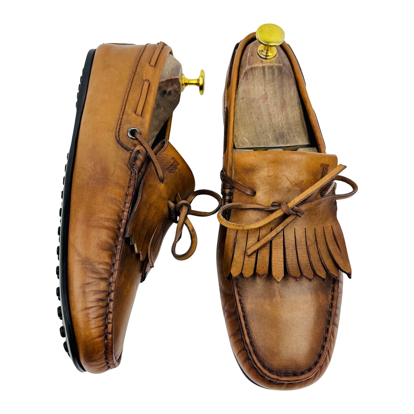 Tod's Men's Brown Fringed Leather Loafer (Size 40/40.5)