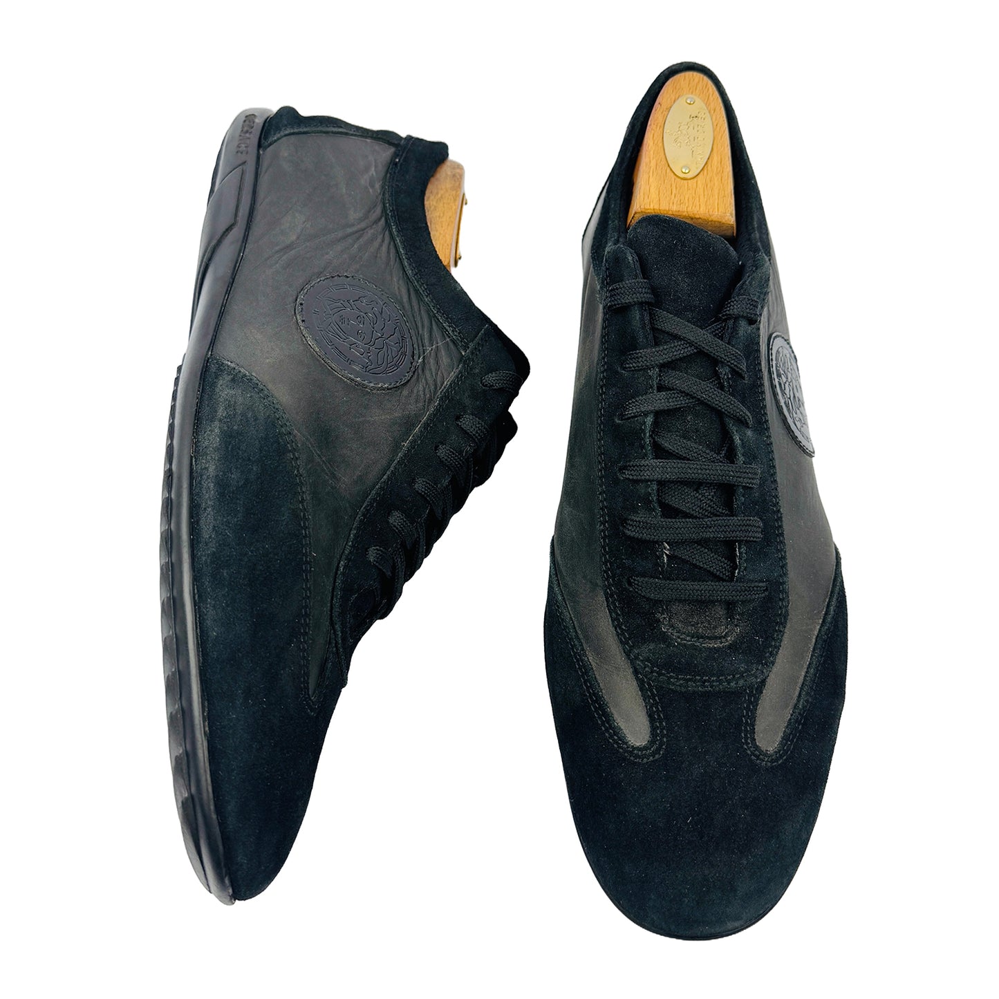 Versace Medusa Black Soft Leather Sneakers (Size 42.5/43)