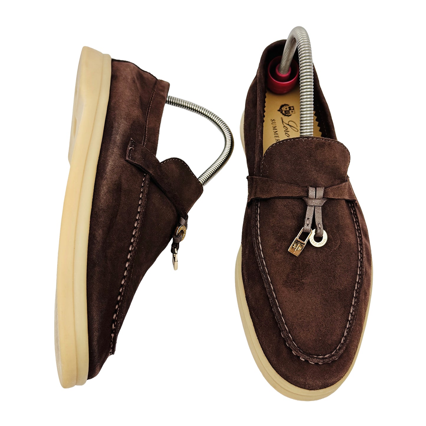 One Front One Cross image of Loro Piana Women's Brown Summer Charm Walk Loafers (Size 36) - J-61397