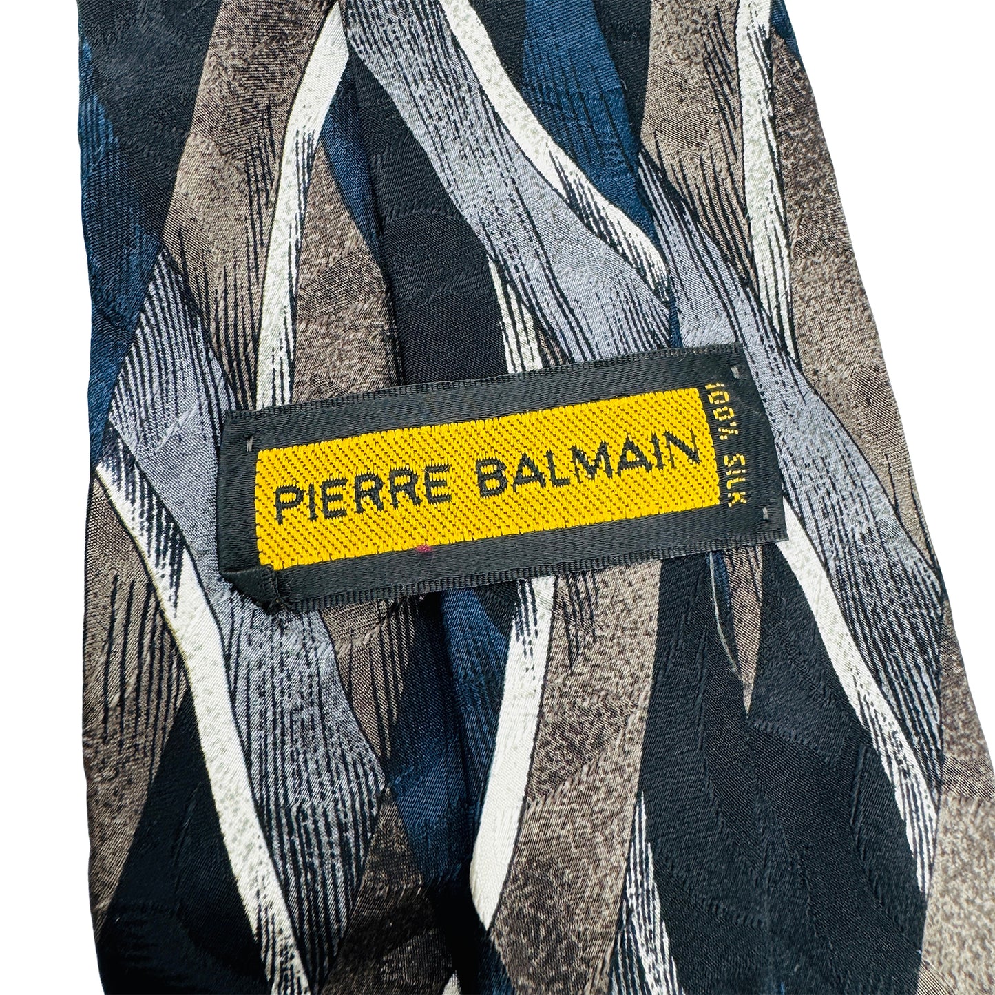 Pierre Balmain Black 'Geometric Pattern' Tie (Size Regular)