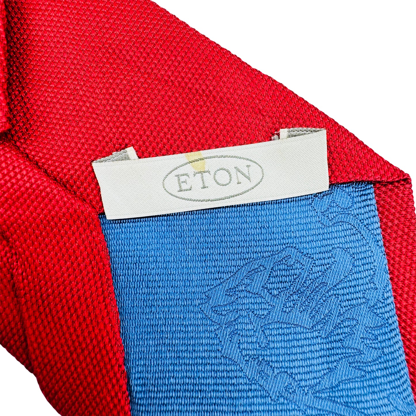 Eton Red 'Textured Weave Pattern' Tie (Size Slim Fit)