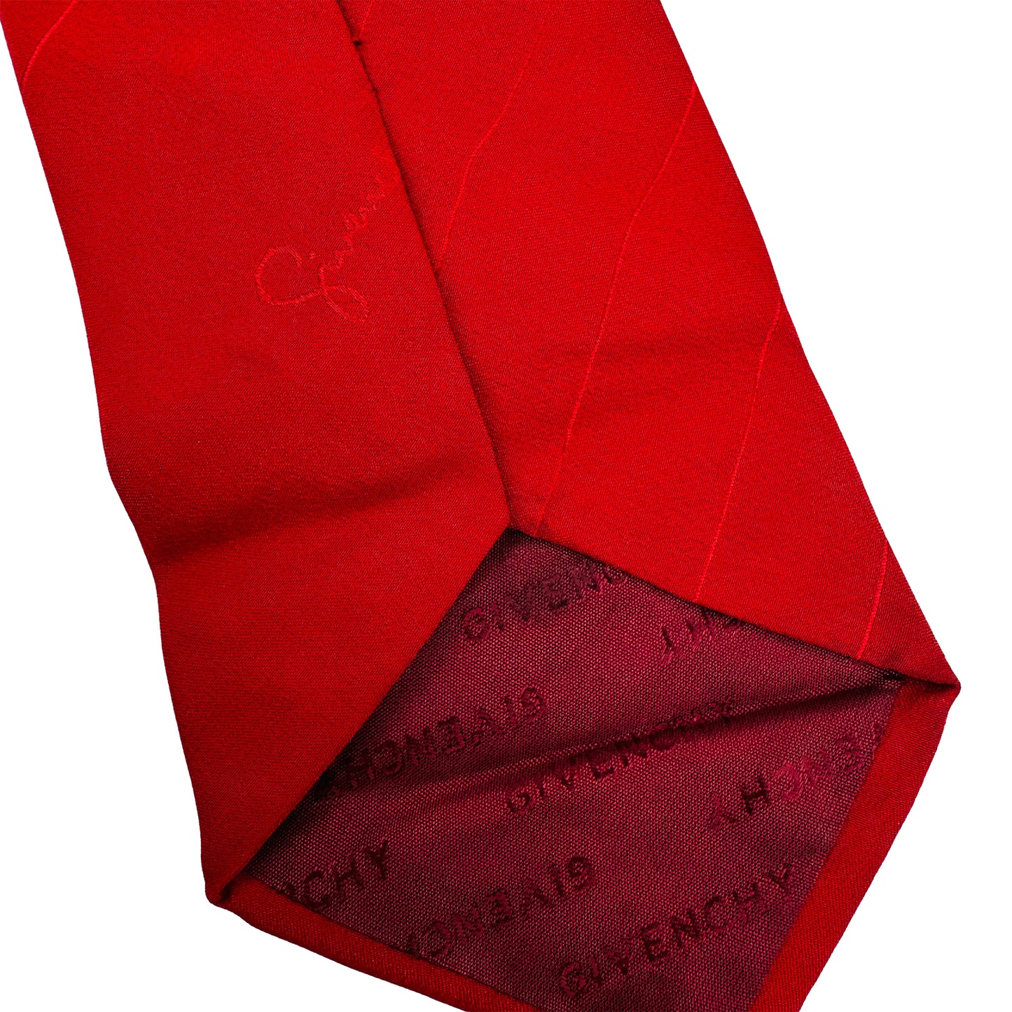 Givenchy Bright Red 'Diagonal Stripe Pattern' Tie (Size Regular)