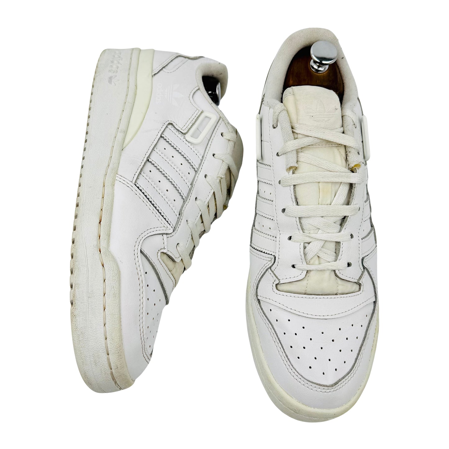 Adidas Forum Low 'Triple White' Sneakers (Size 44.5) - FY7755