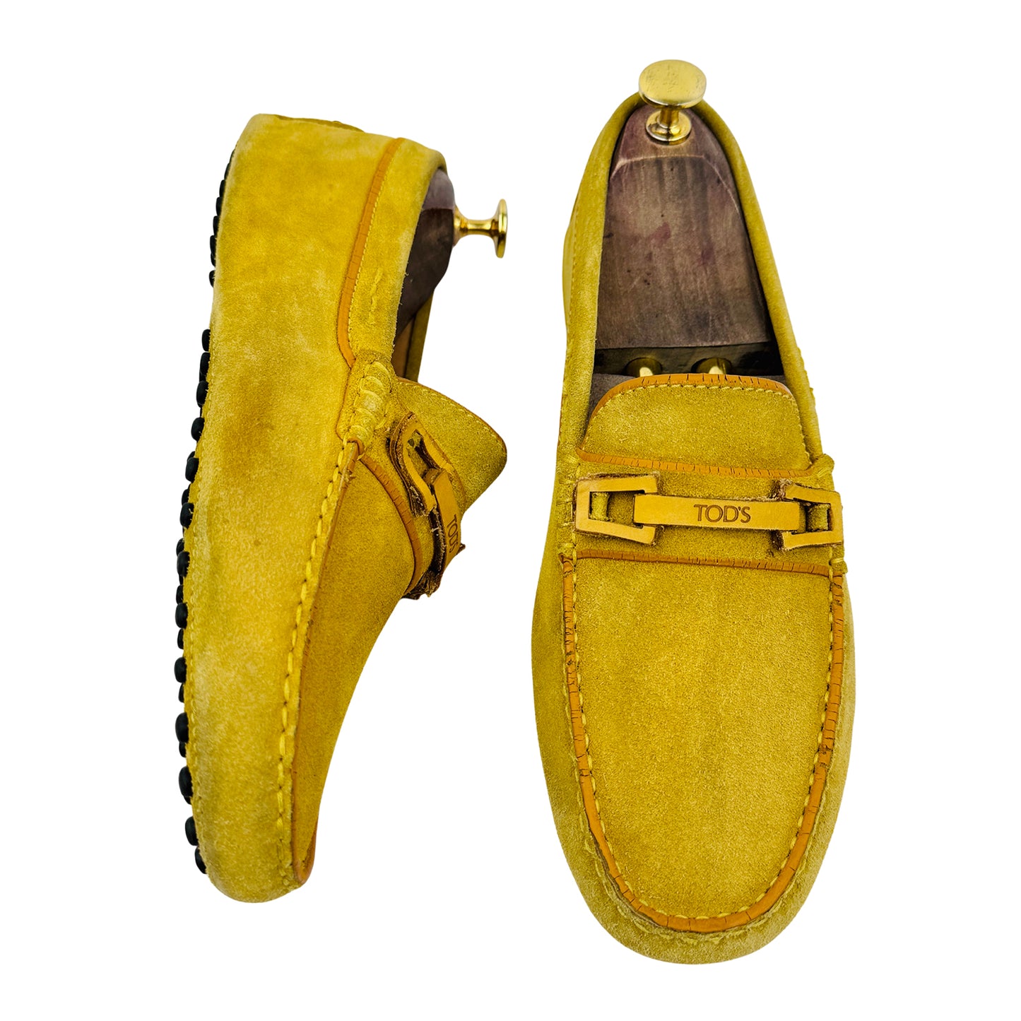 Tod's Mustard Suede Gommino Driving Loafers (Size 42)
