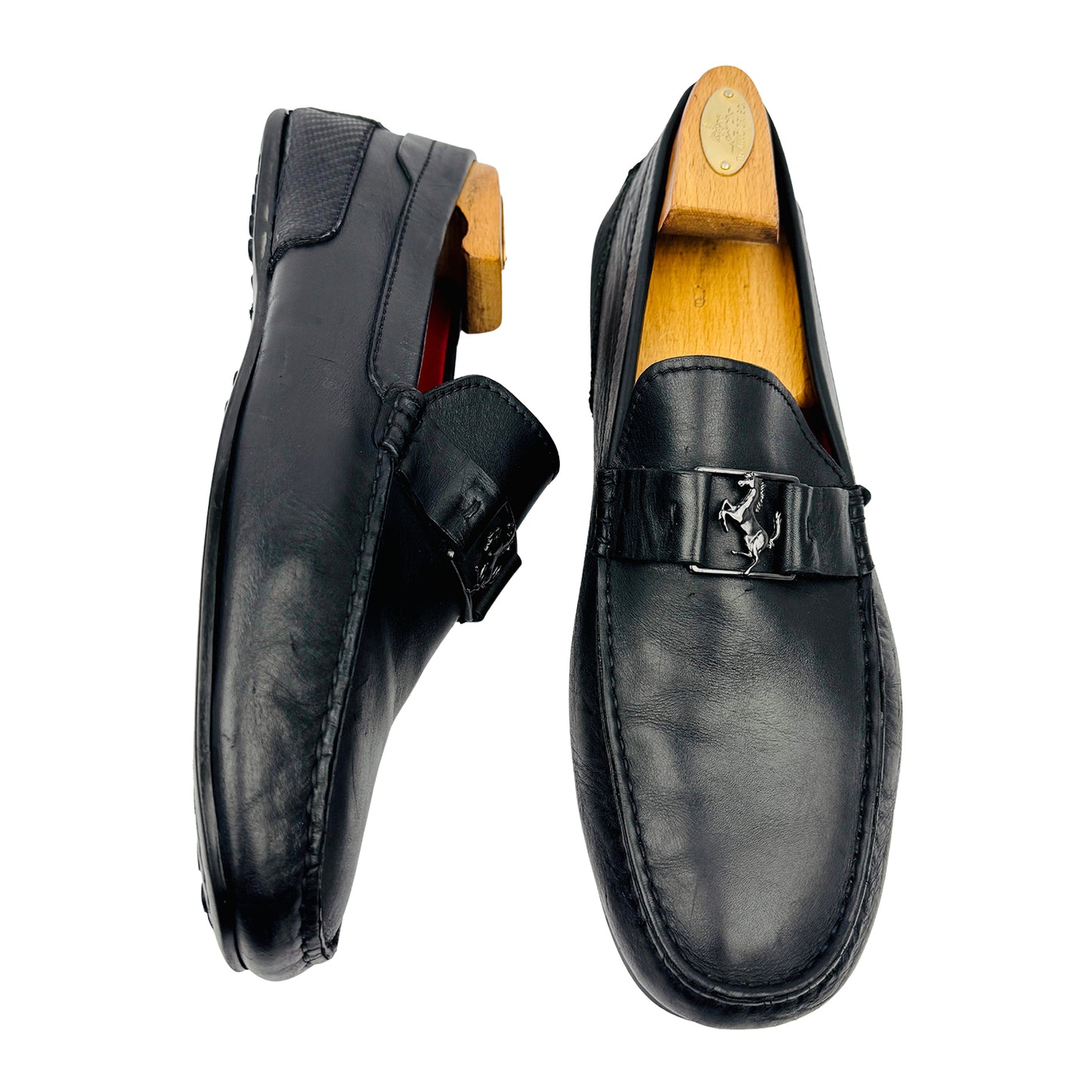 Tod's Ferrari City Gommino Black Loafers (Size 43)