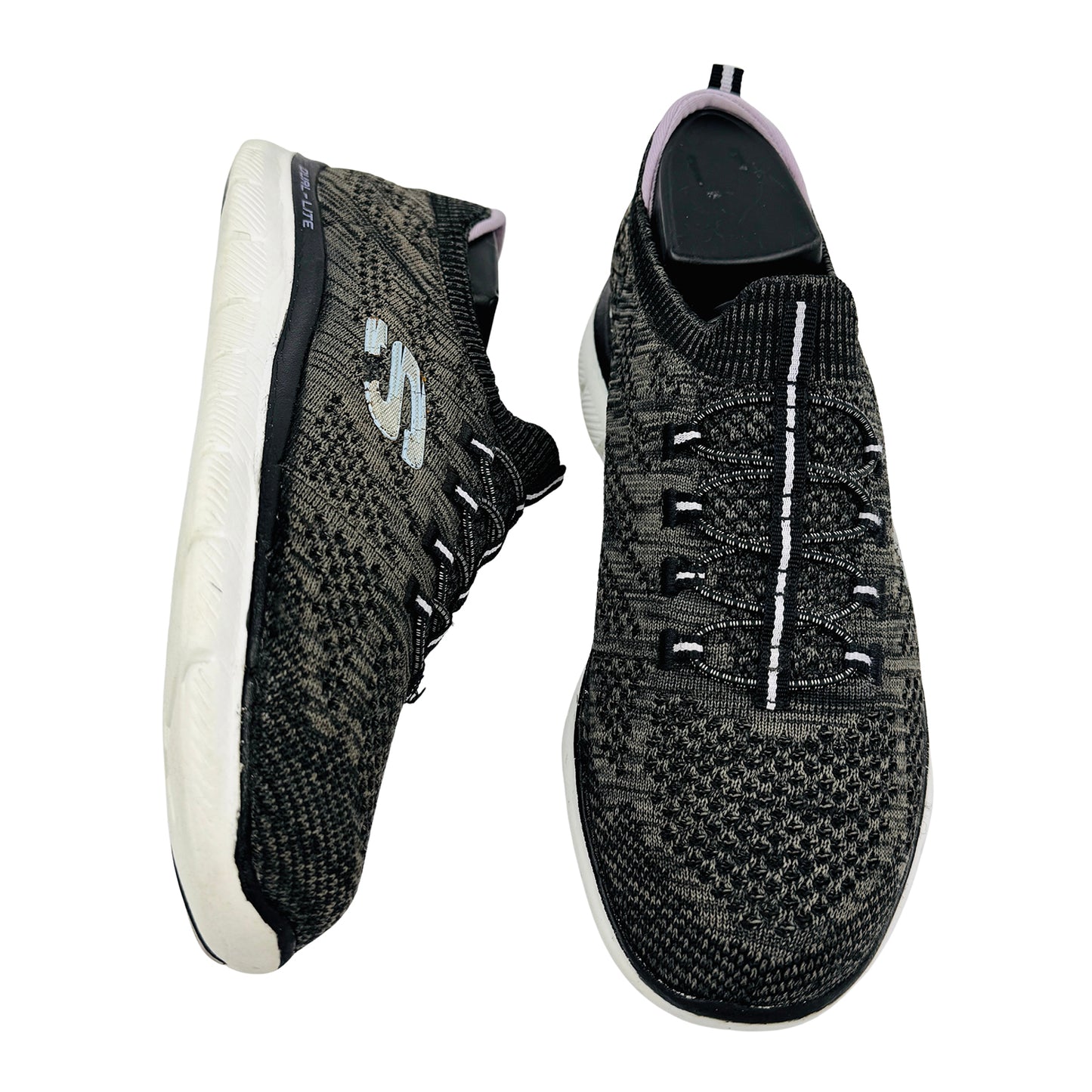 Skechers Dual Lite 'Black Lavender' Shoes (Size 38.5)