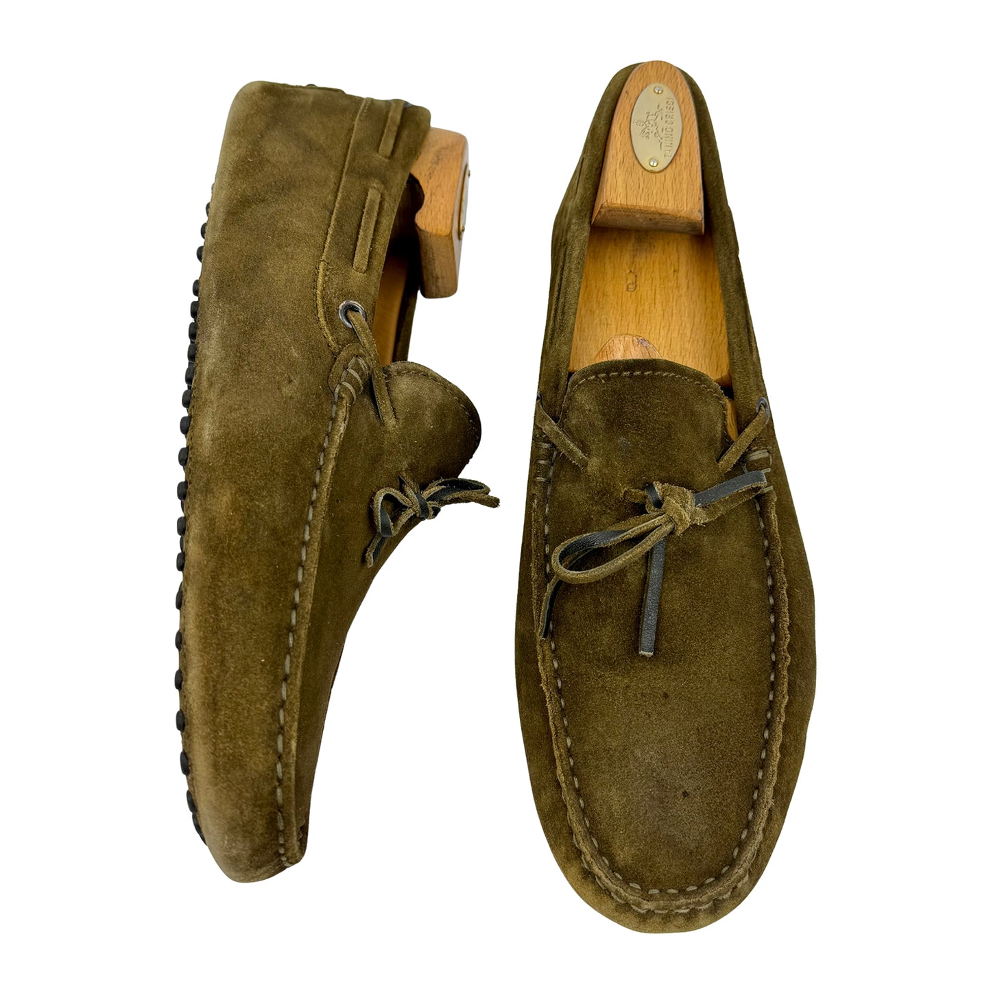 Tod's Men's Gominno Olive Suede Loafer (Size 42.5)