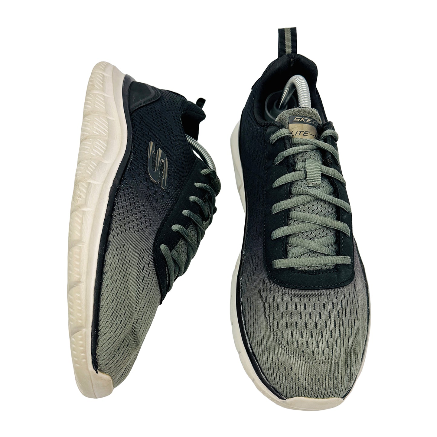 One Front One Cross image of Skechers Men's Track Ripkent Black Sneakers (42/42.5) - 232399 OLSK