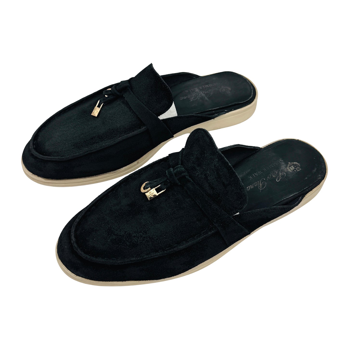 Loro Piana Babouche Charms Walk Tassel Mule Loafers (Size 41)