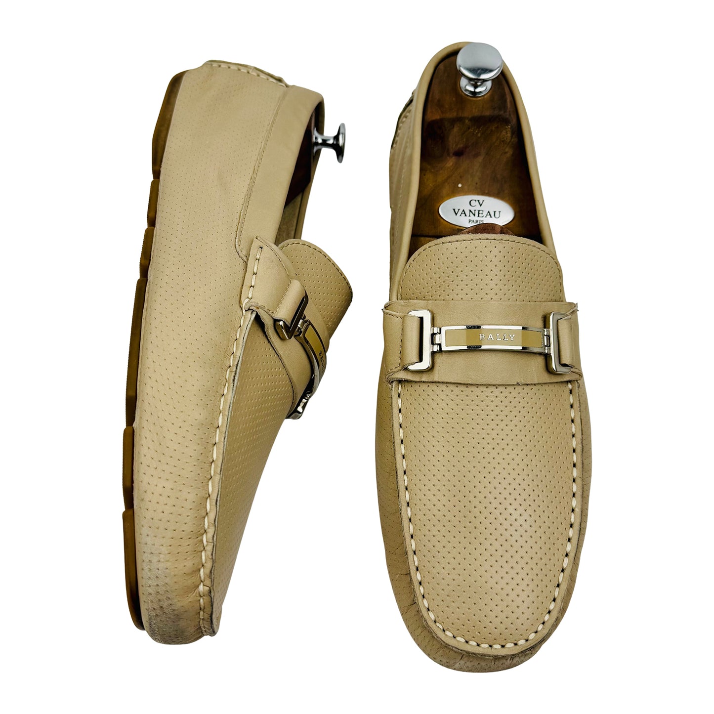 Bally Men's Beige Leather Italian Loafer (Size 44)