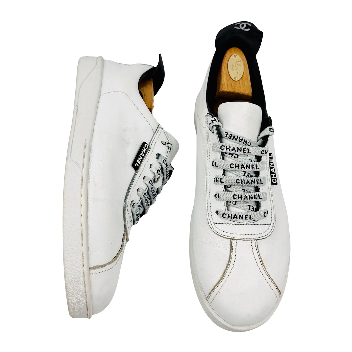 Chanel Men's Monogram Shoelace Sneakers (Size 43/43.5)