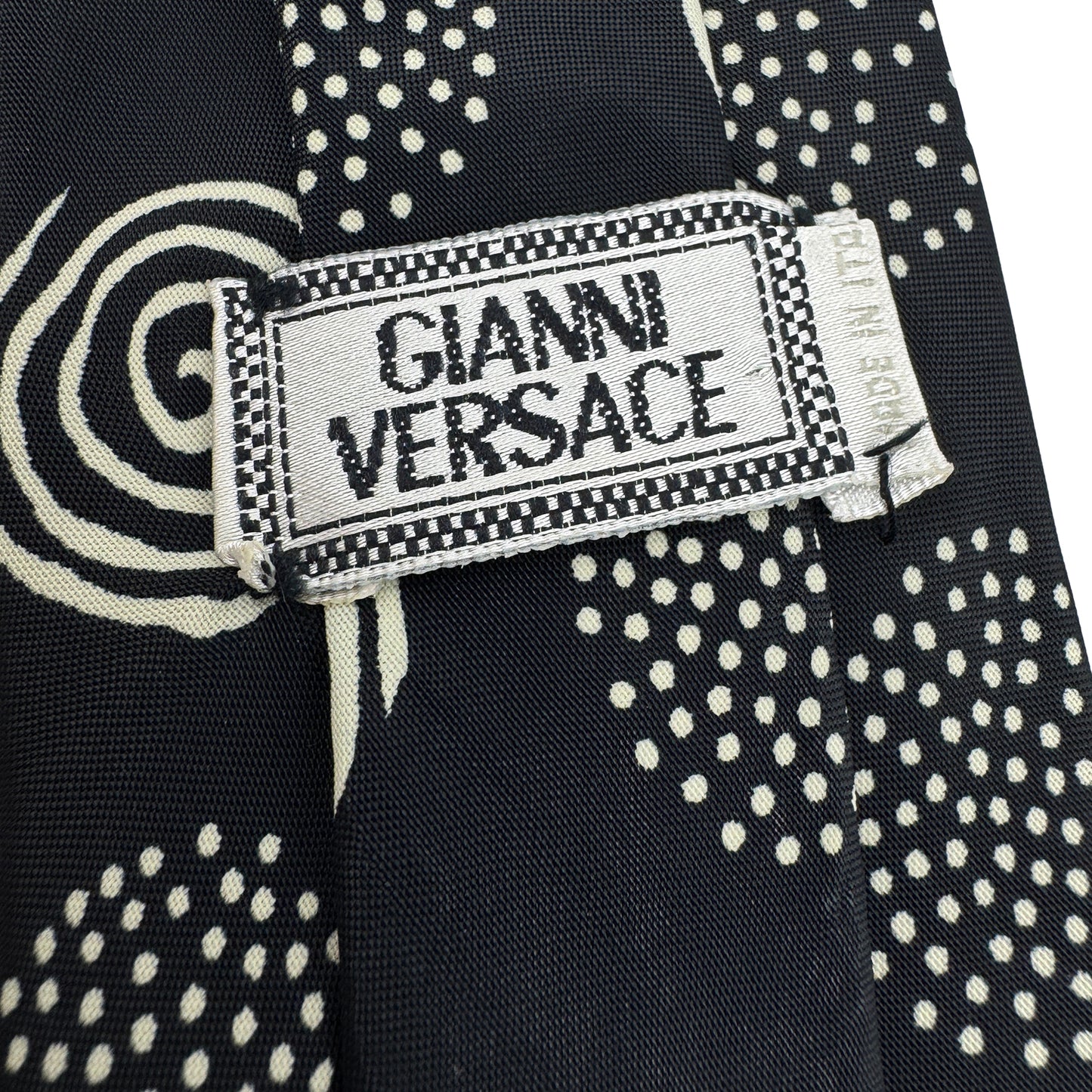 Gianni Versace Black 'Abstract Pattern' Tie (Size Regular)