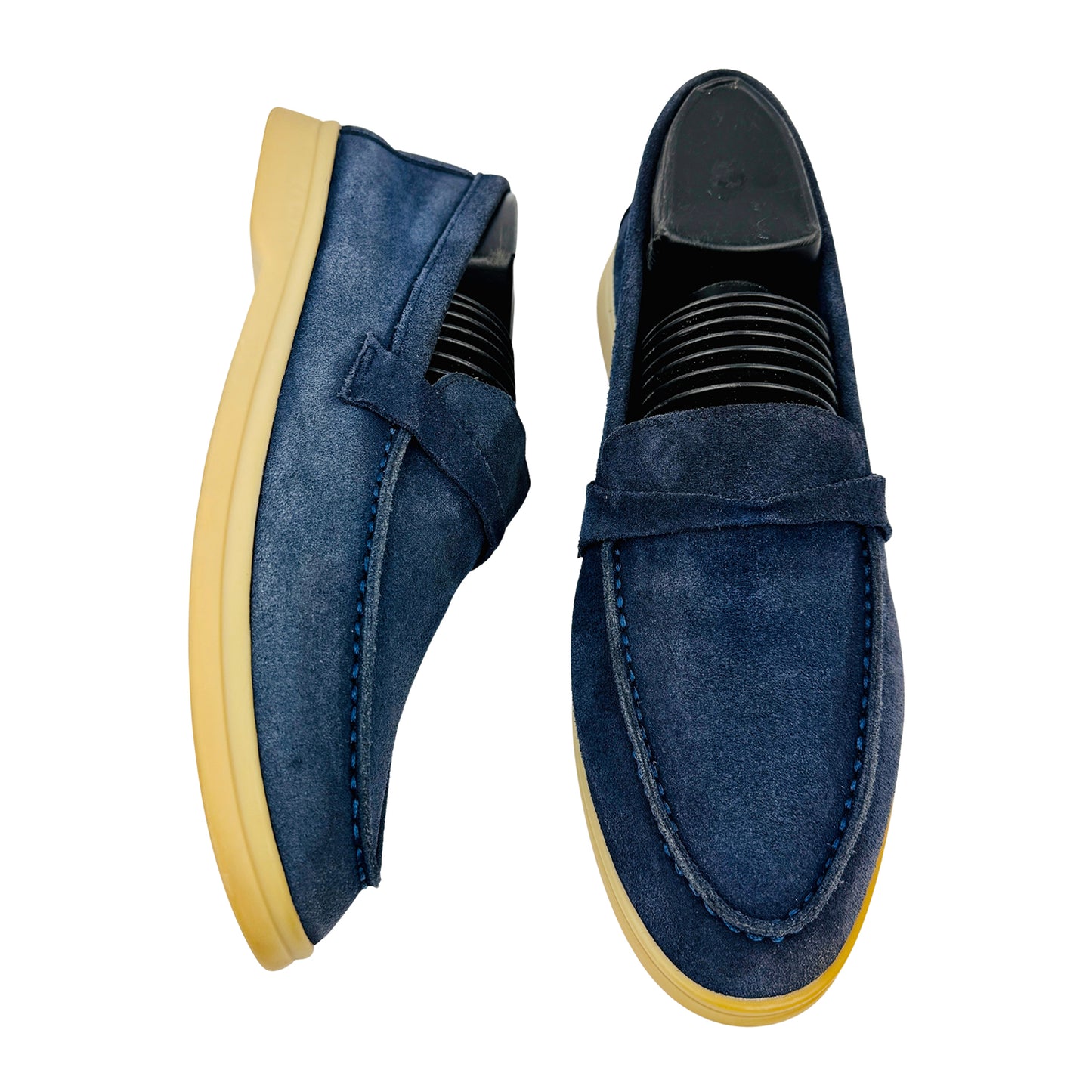 Loro Piana Summer Walk Blue Loafers (Size 38/38.5) - H 18068