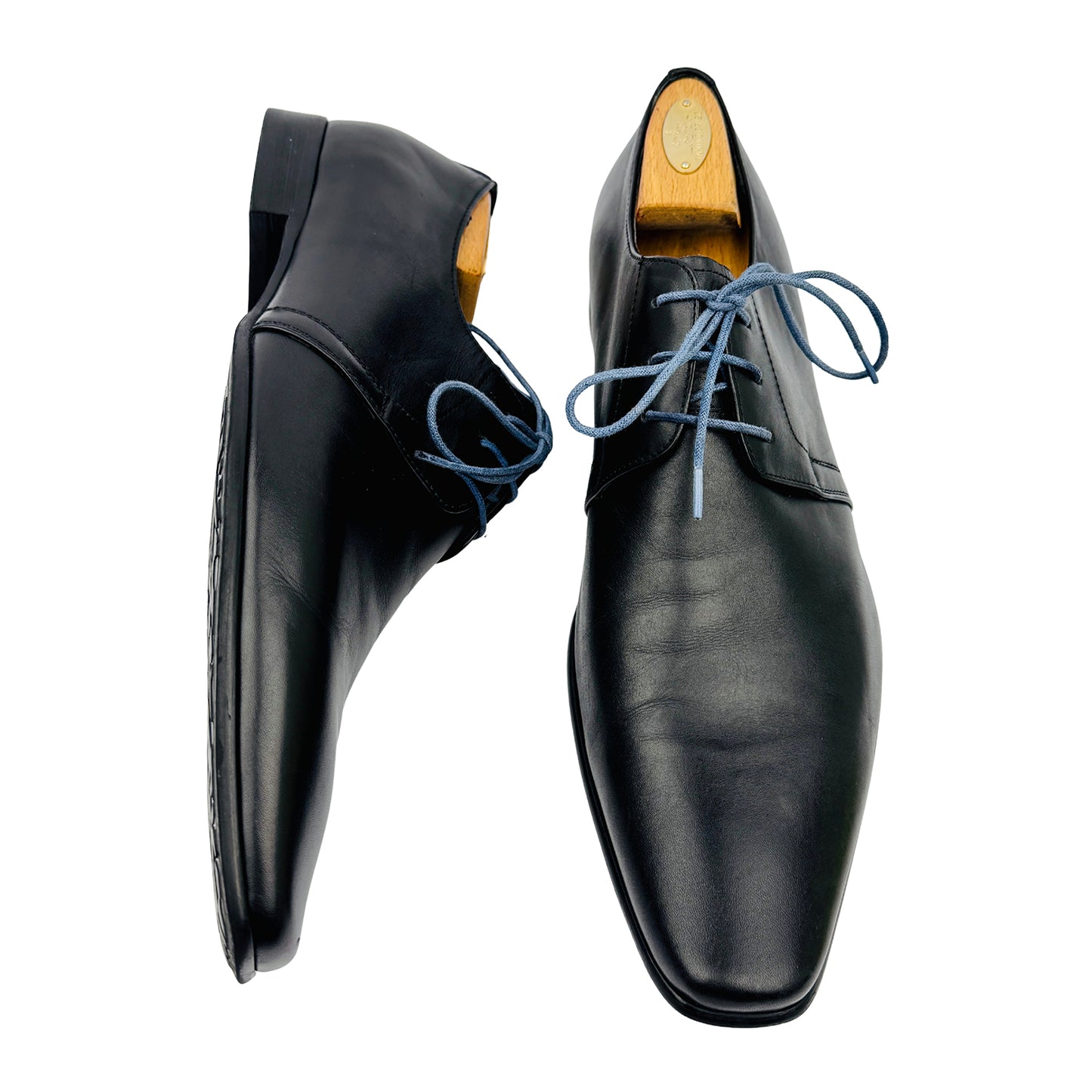 Belmondo Men's Black Derby Shoes (Size 44/44.5)