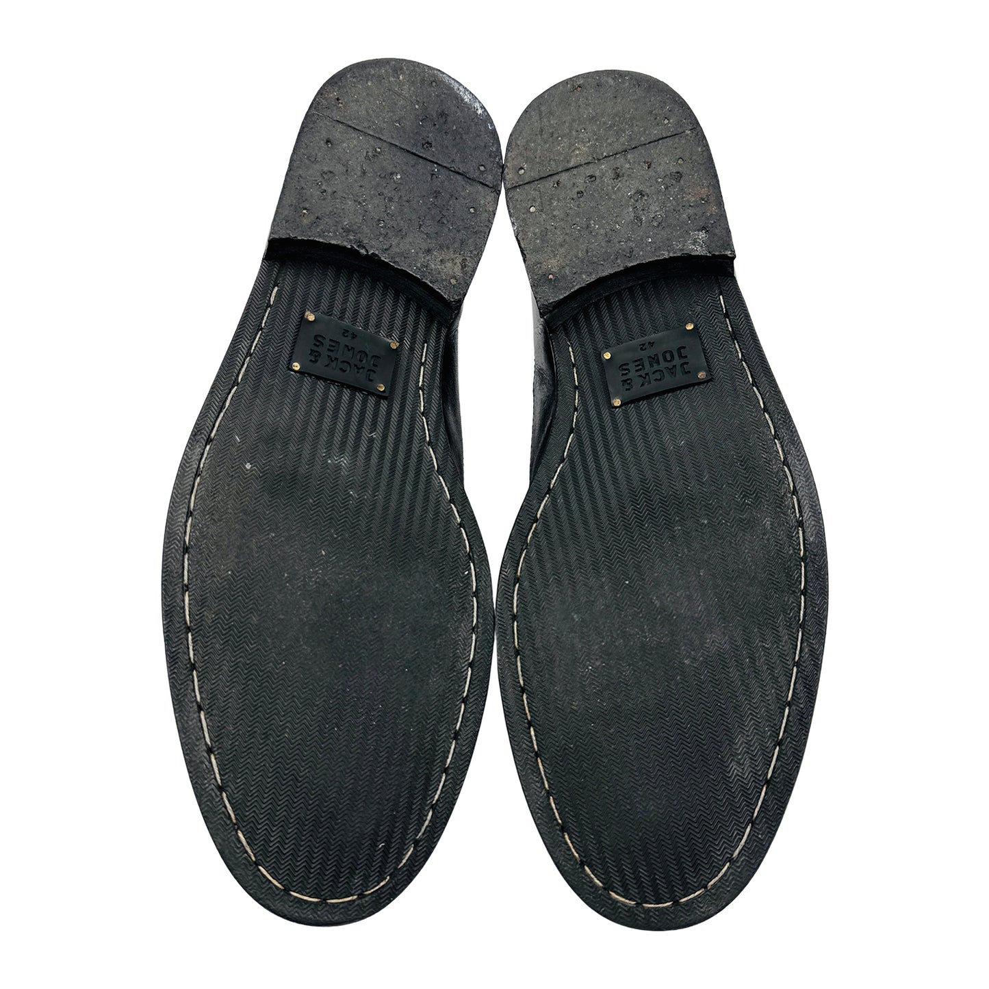 Jack & Jones Wingtip Brogue Black Oxfords (Size 43)