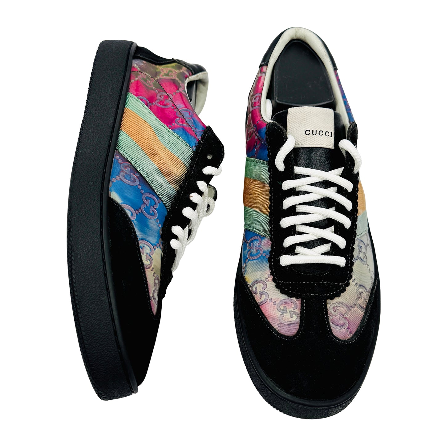 Gucci Men's Black Multicolor Sneakers (Size 40.5/41)