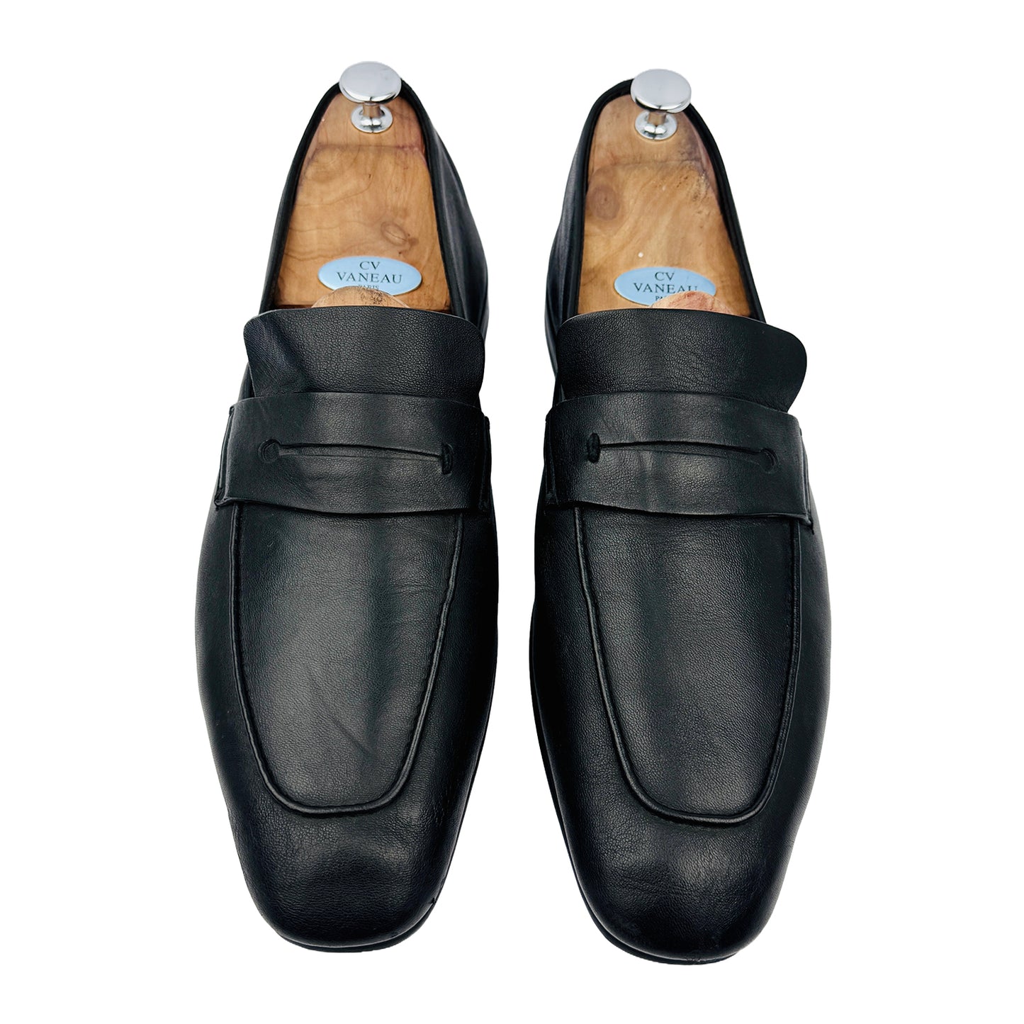 Ermenegildo Zegna L'Asola Hancrafted Black Loafers (Size 45/45.5)