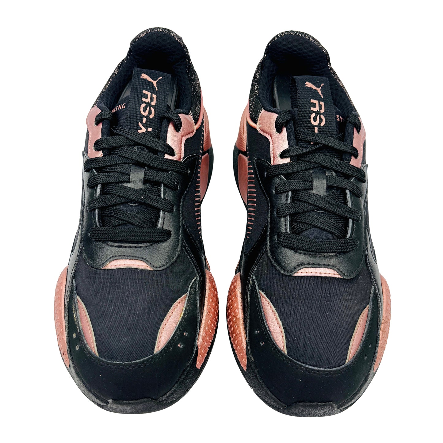 Puma RS-X Puzzle Black Rose Gold Sneakers (Size 40) - 385406-01