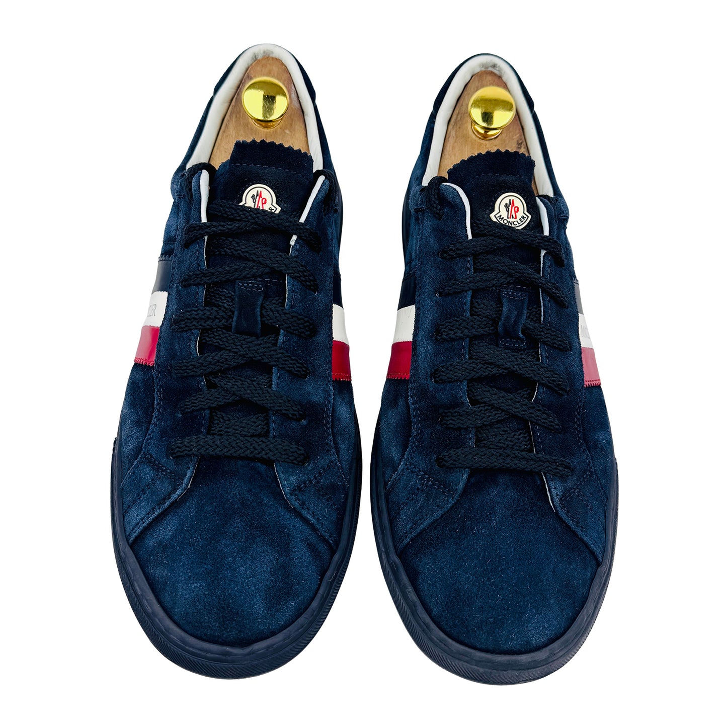 Moncler New Monaco Navy Suede Sneakers (Size 43/43.5)