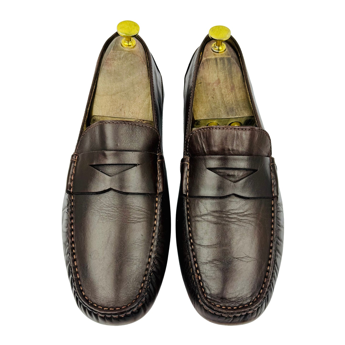 Giorgio Armani Men's Dark Brown Leather Loafer (Size 42/42.5)
