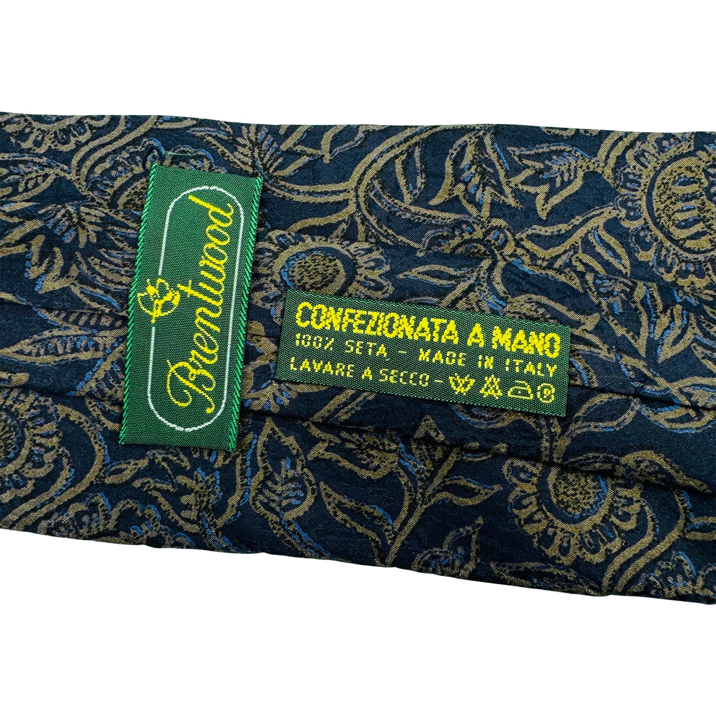 Brentwood Navy 'Floral Paisley Pattern' Tie (Size Regular)