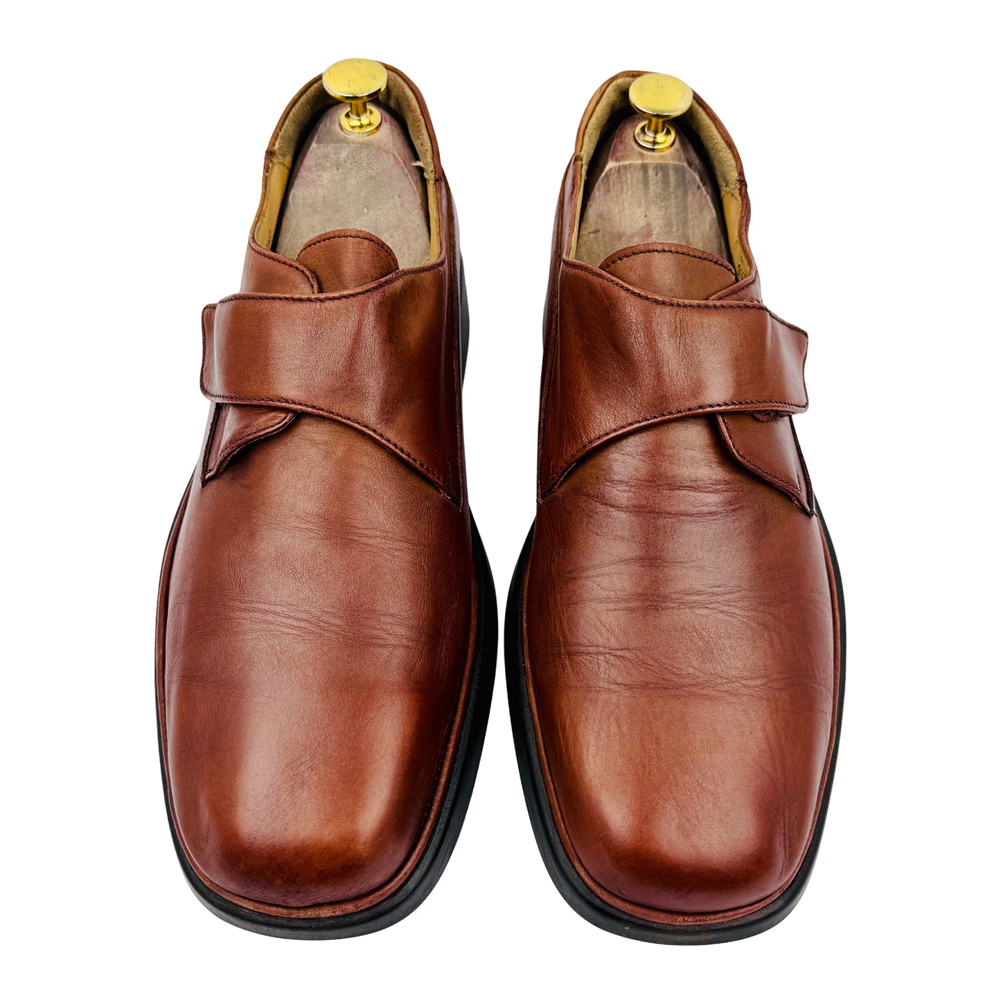 Bally Rono Hook & Loop Brown Leather Shoes (Size 42.5/43)