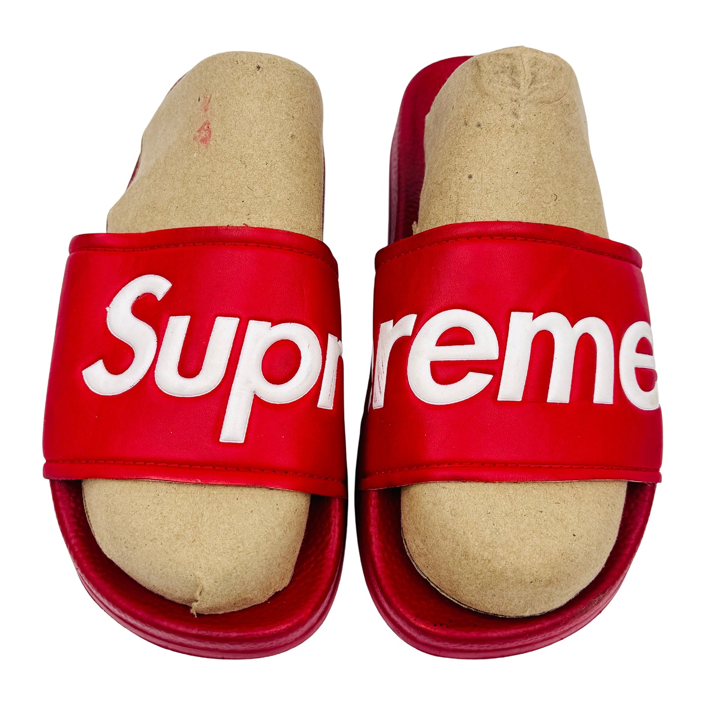 Supreme Men's Red Casual Slides (Size 39/39.5)