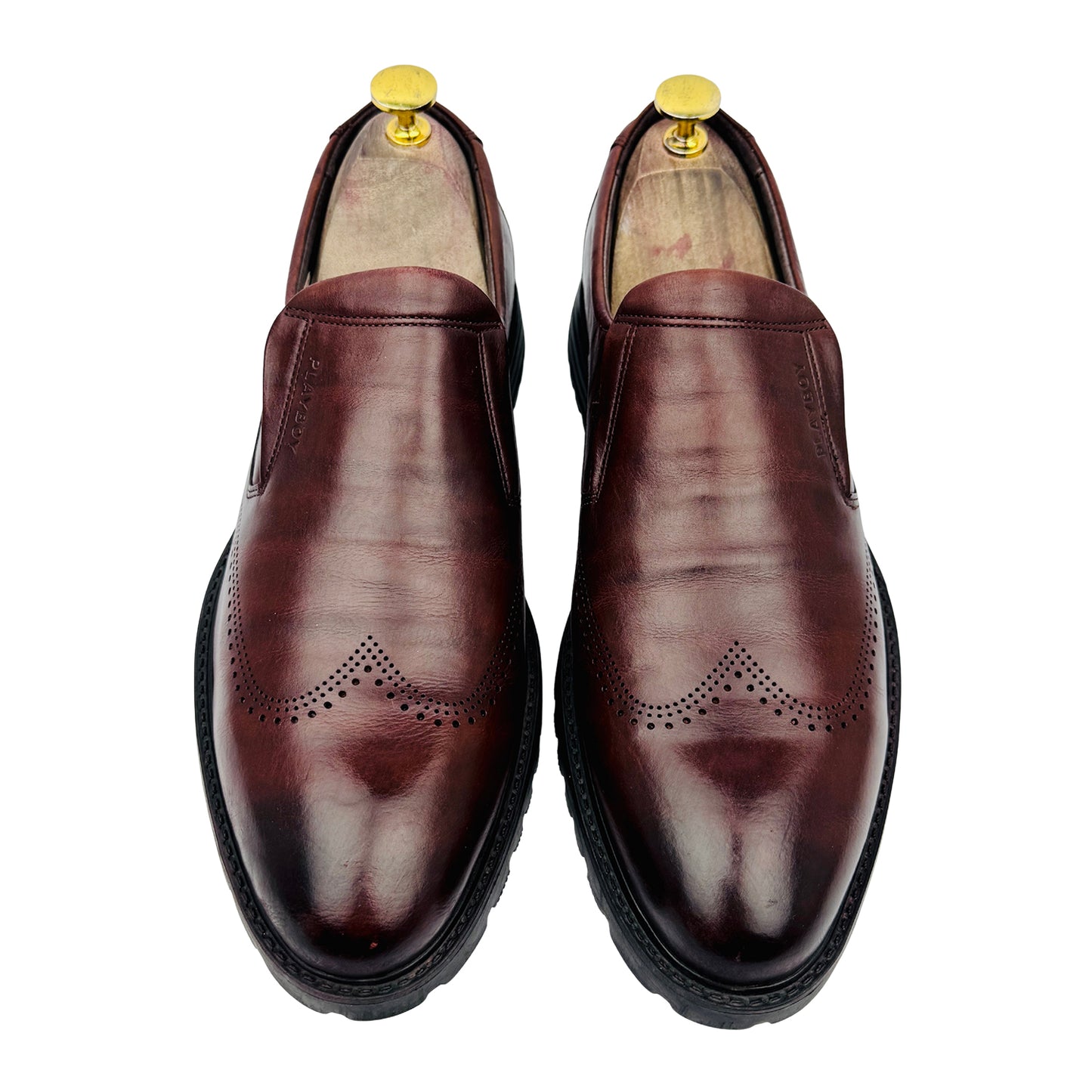 Play Boy Men's Chukka Burgundy Loafers (Size 42/42.5)