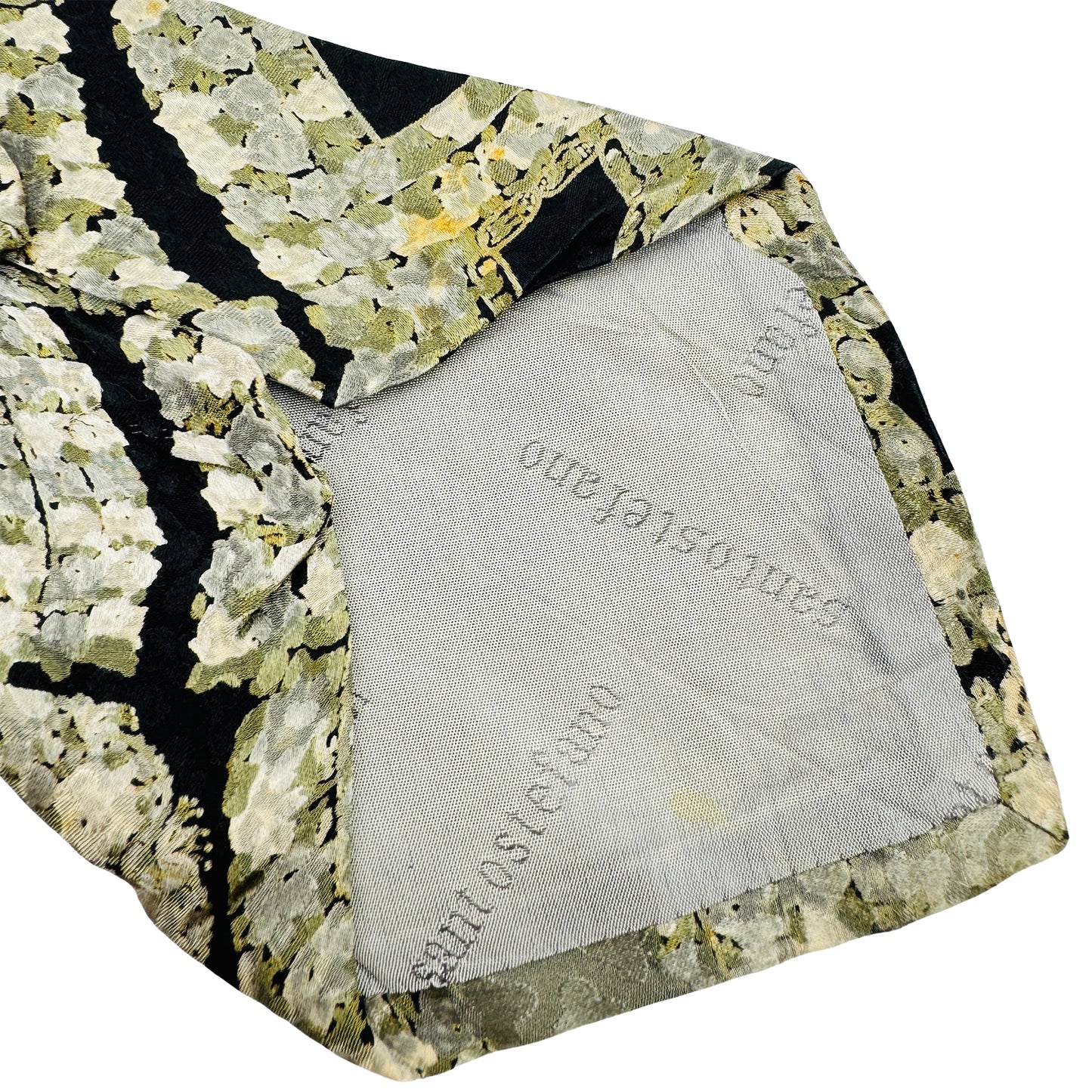 Santostefano Olive Green 'Kaleidoscope Pattern' Tie (Size Regular)