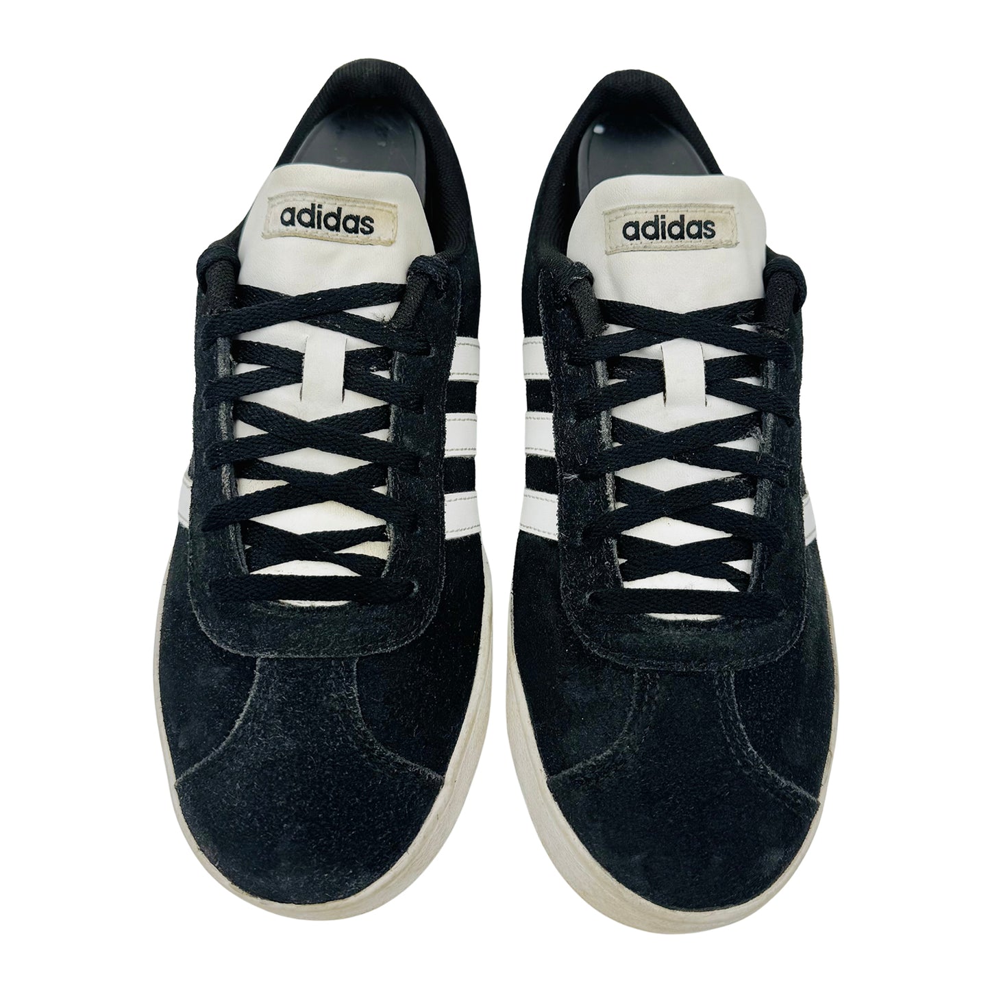 Adidas VL Court 2.0 'Core Black' Sneakers (Size 37.5) - DB1827