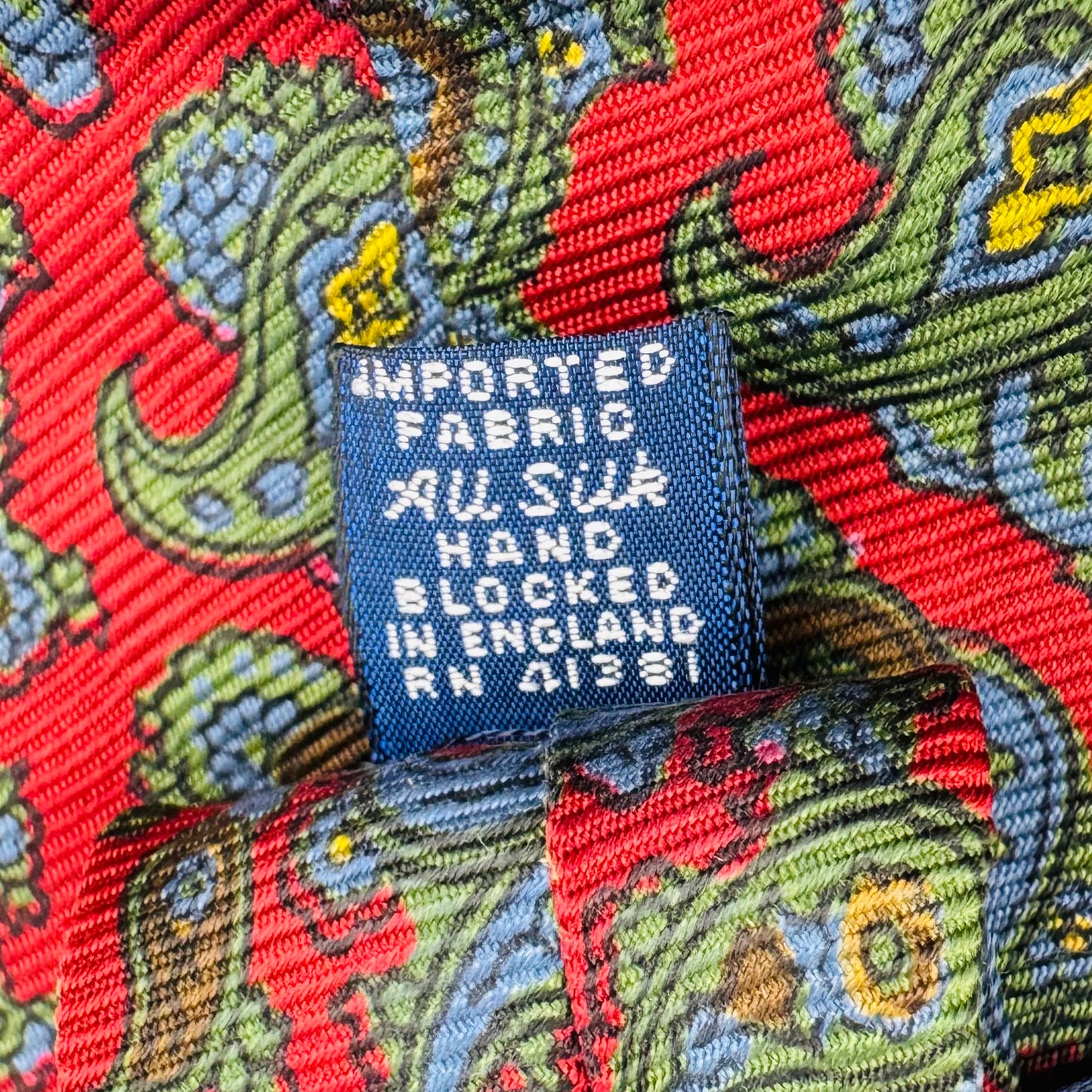 Ralph Lauren Polo Red 'Paisley Pattern' Silk Tie (Size Regular)