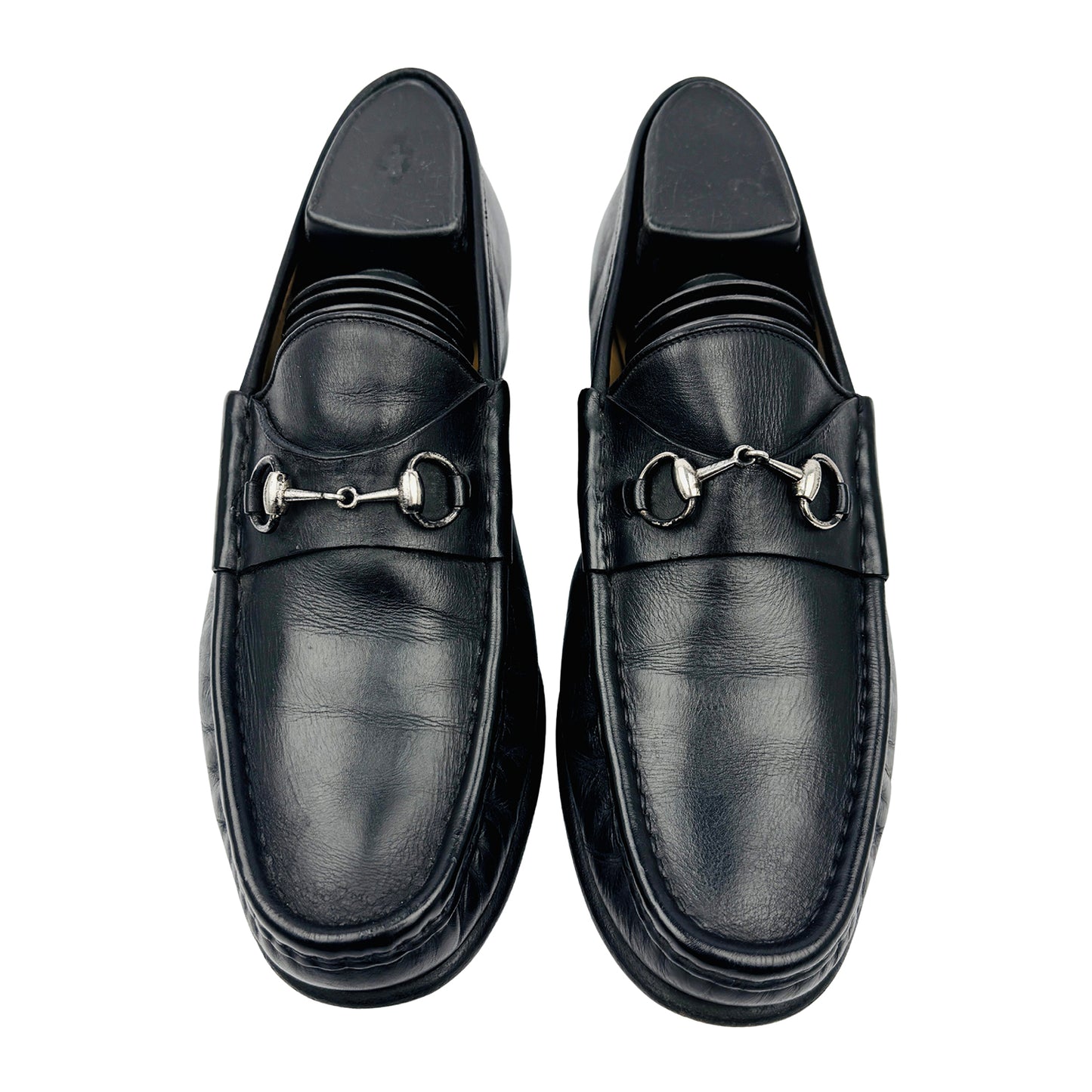 Gucci Men's Black Leather Horsebit Loafers (Size 40/40.5)