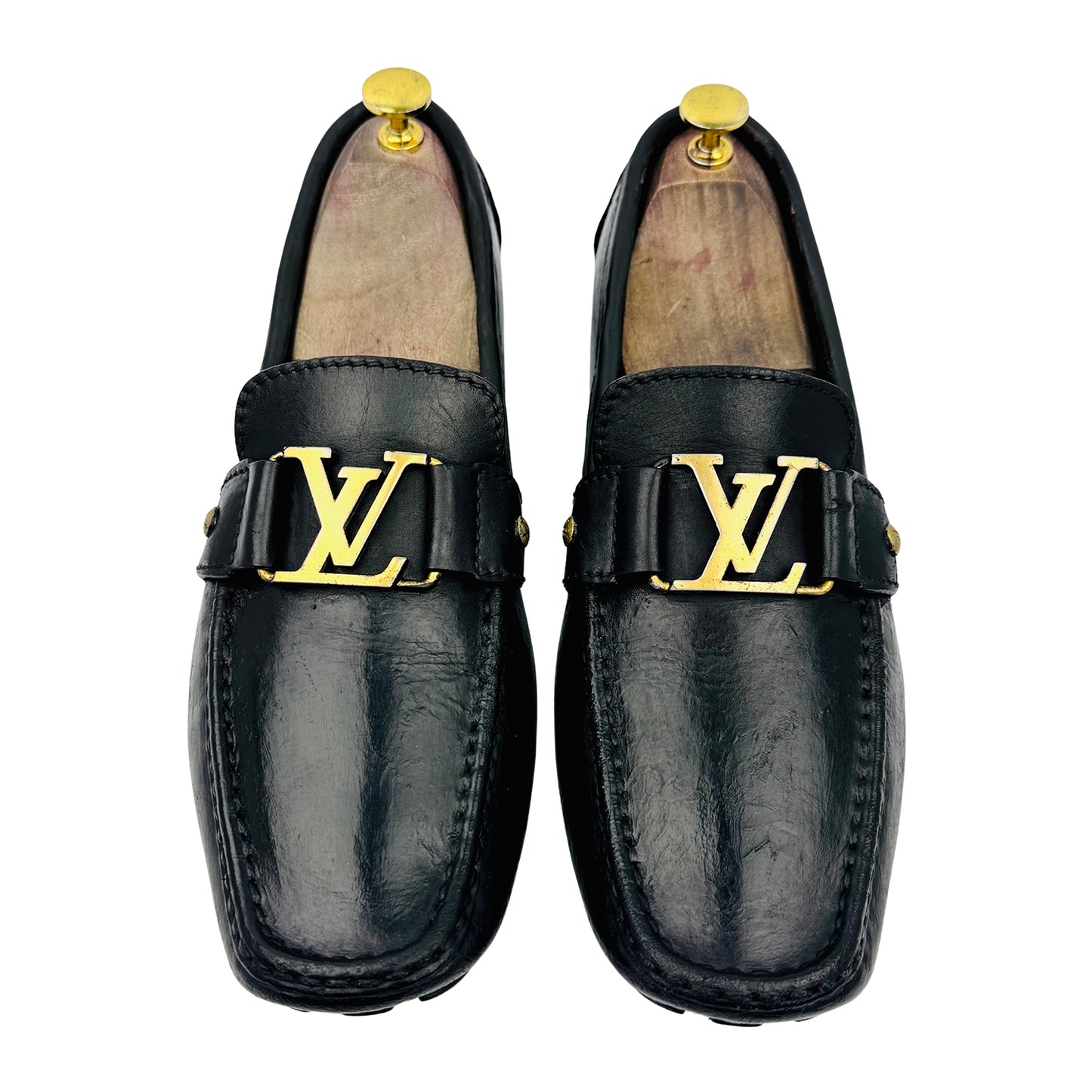 Louis Vuitton Black Leather Montaigne Loafers (Size 43/43.5)