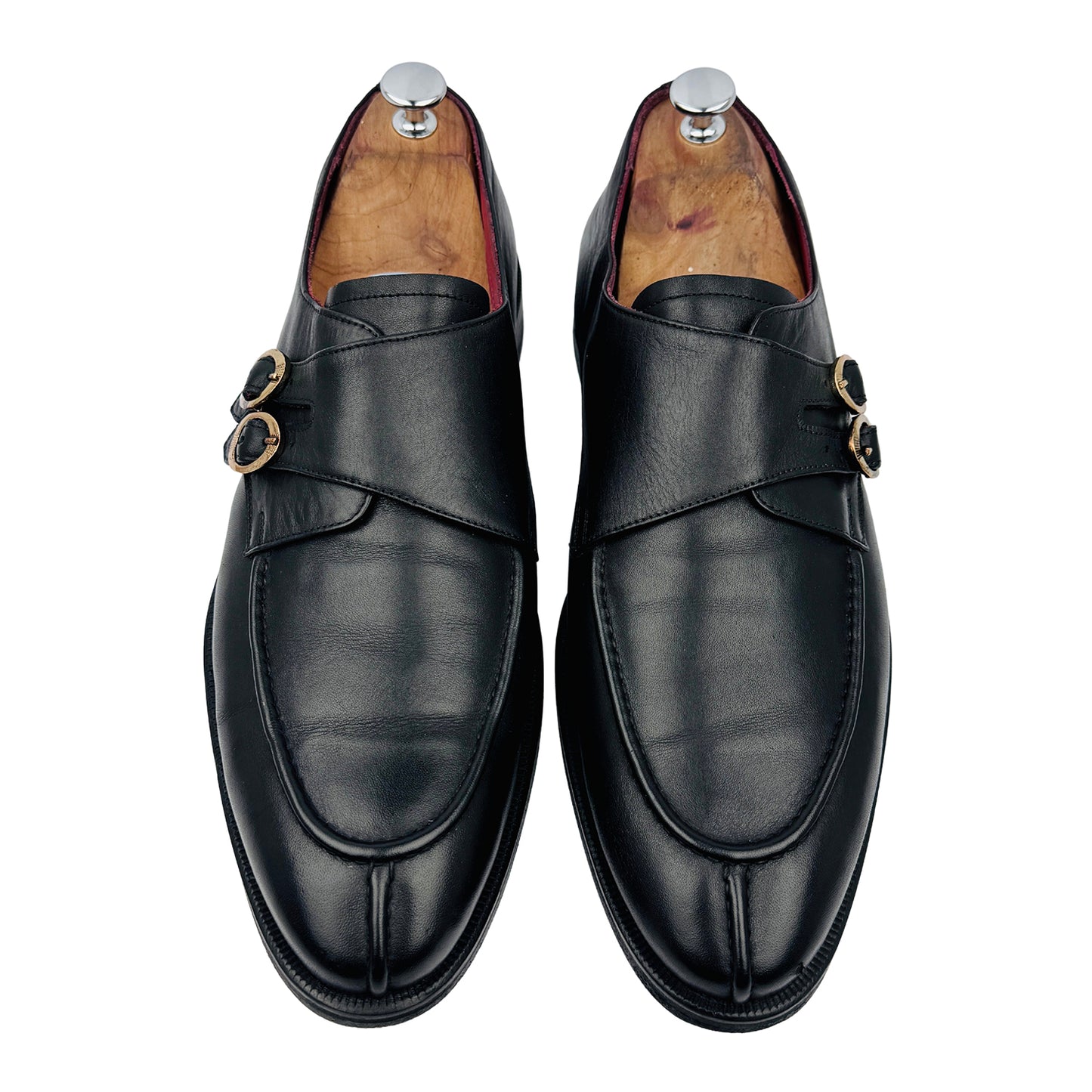 Rojèè Design Black Double Monk Strap Loafers (Size 44/44.5)