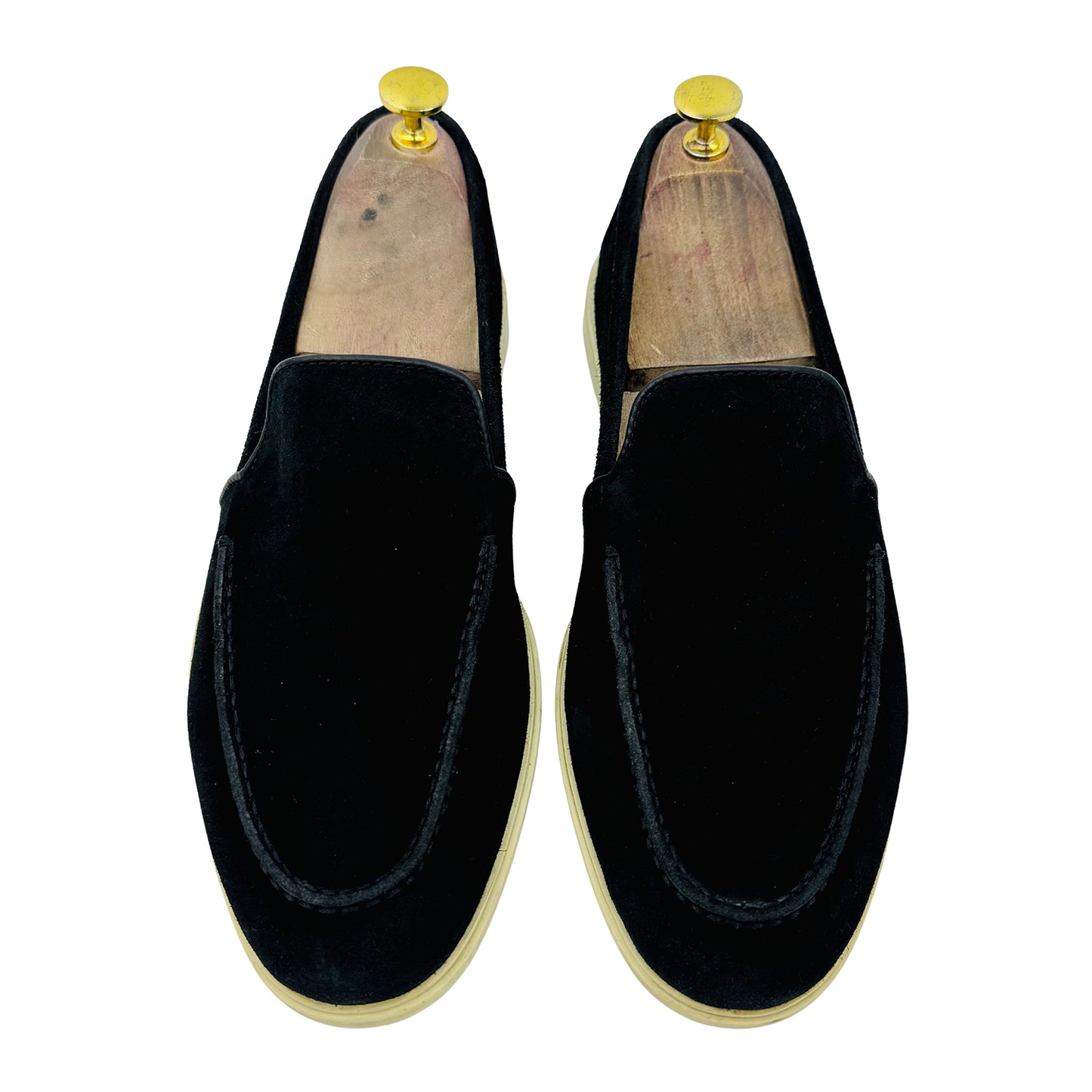 Santoni Men's Black Suede Loafer (Size 41.5/42)