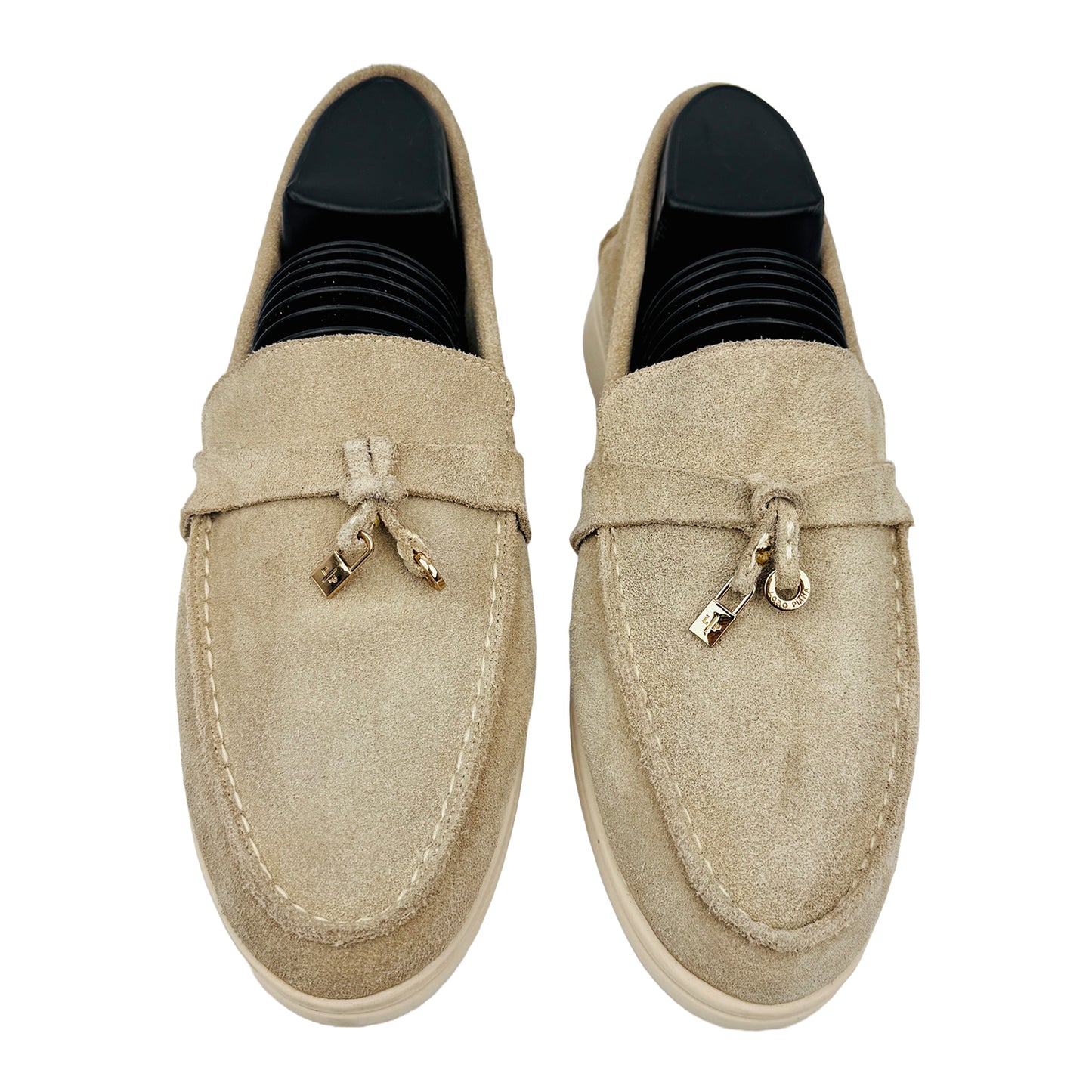 Front image of Loro Piana Women's Summer Walk Suede Loafers (Size 38) - FAE5444D044
