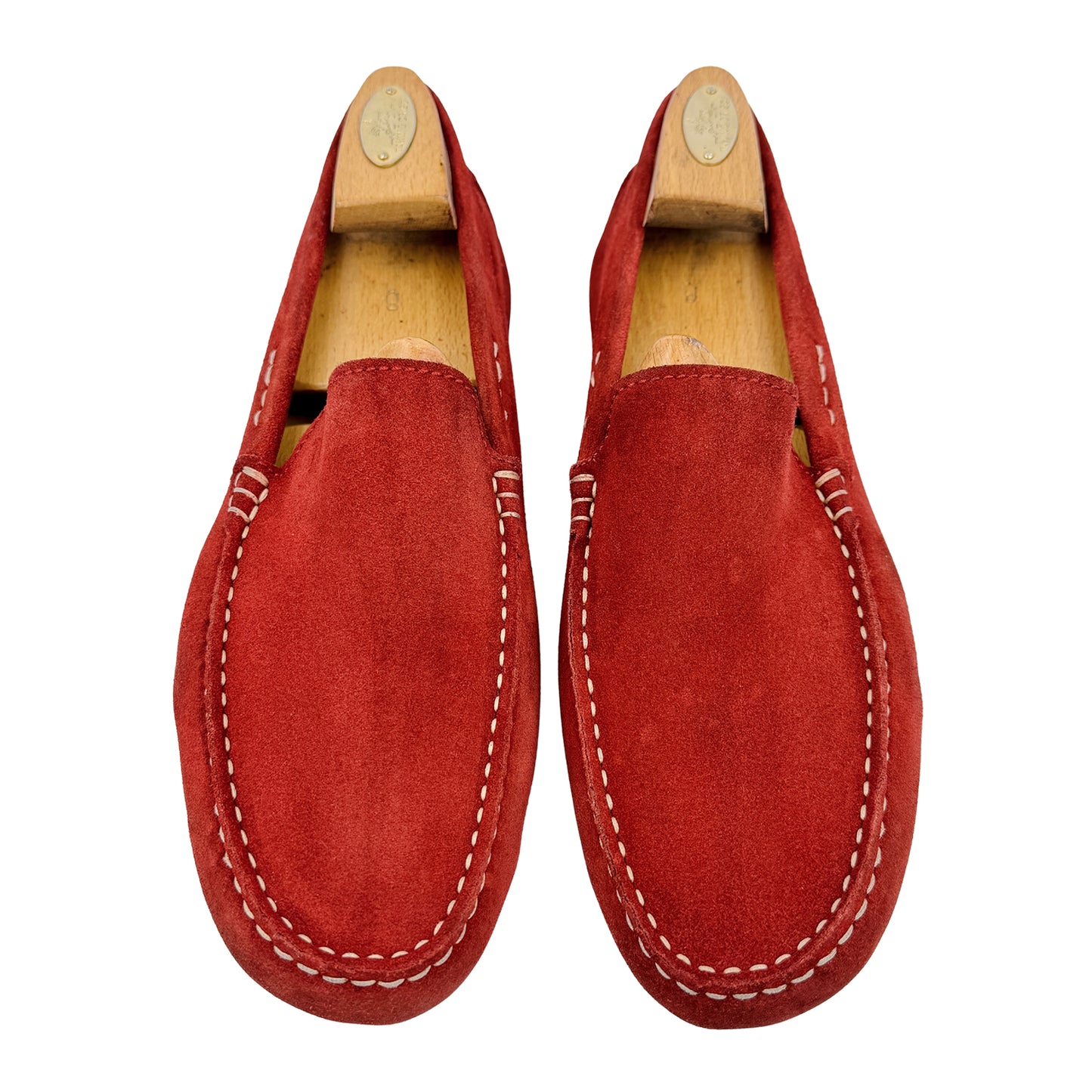 Tod's Red Suede Gommino Driving Loafers (Size 43/43.5)