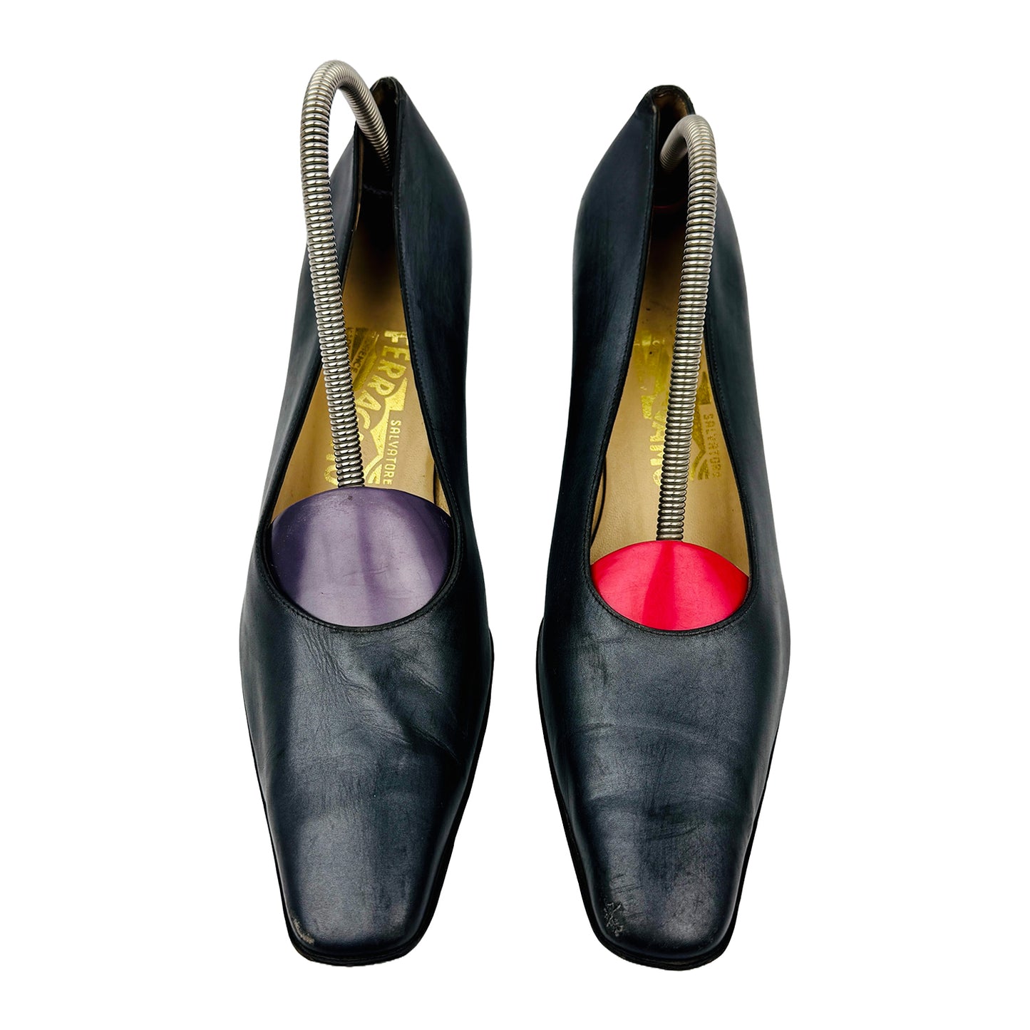 Salvatore Ferragamo Black Leather Heels (Size 38/38.5)