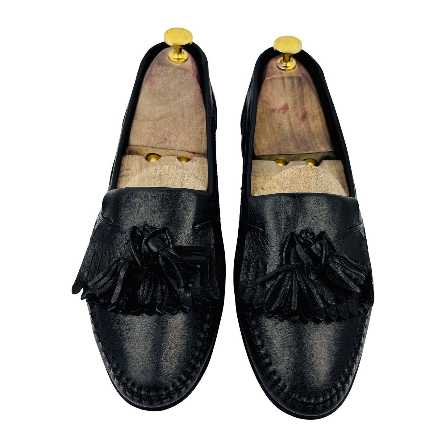 Santoni Men's Black Tasseled Loafers (Size 41.5/42) - 21711-01