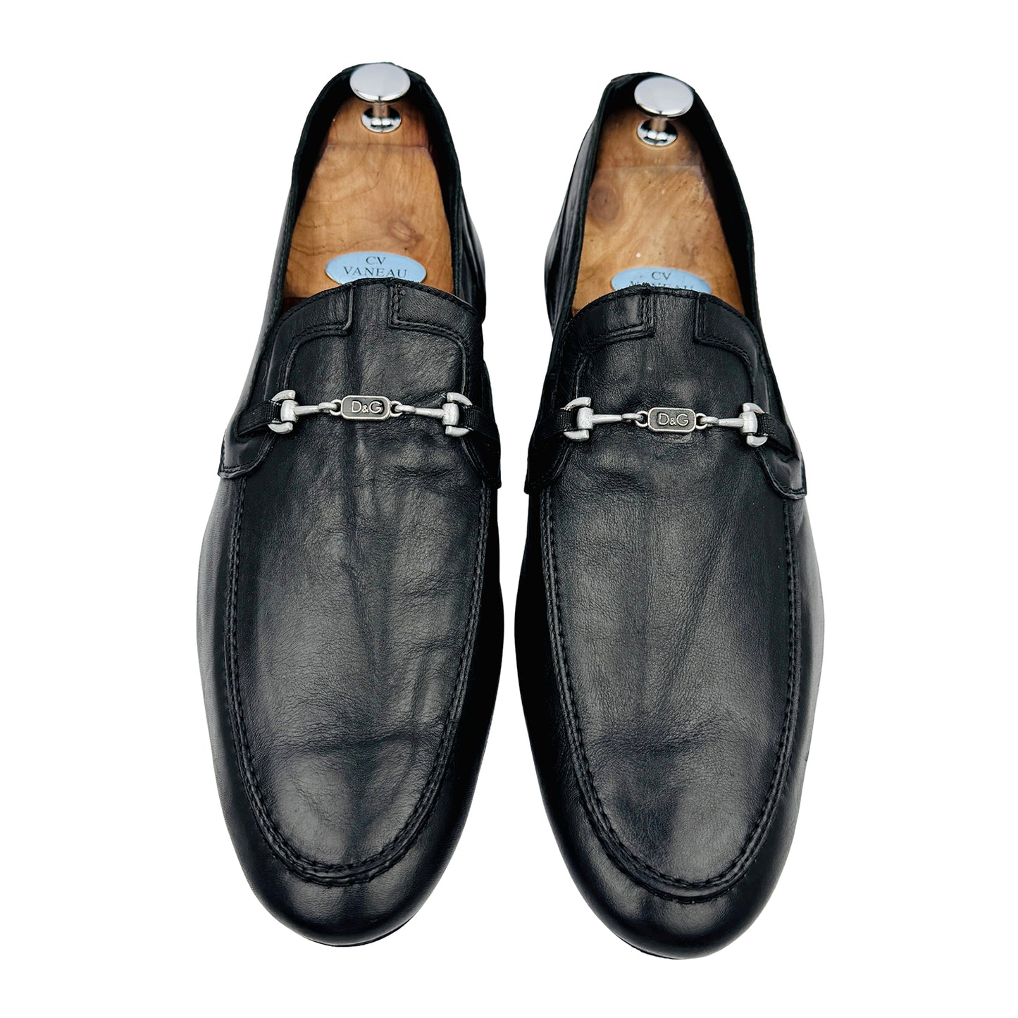 Dolce & Gabbana Men's Black Leather Loafers (Size 45)