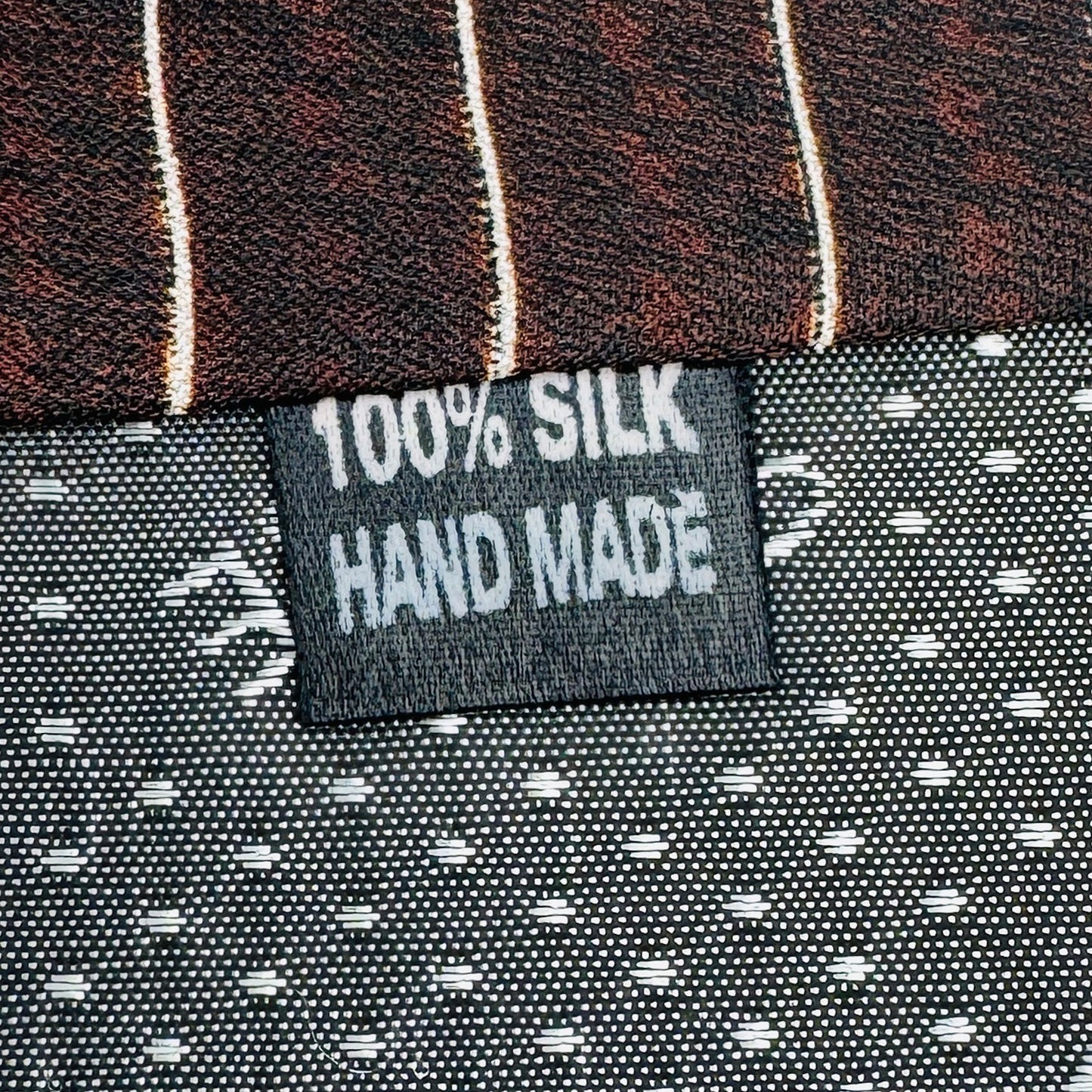Versace Dark Brown 'Diagonal Pinstripes' Tie (Size Regular)