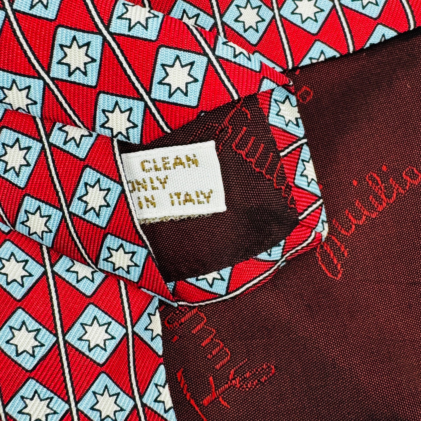 Emilio Pucci Red 'Geometric Pattern' Tie (Size Regular)