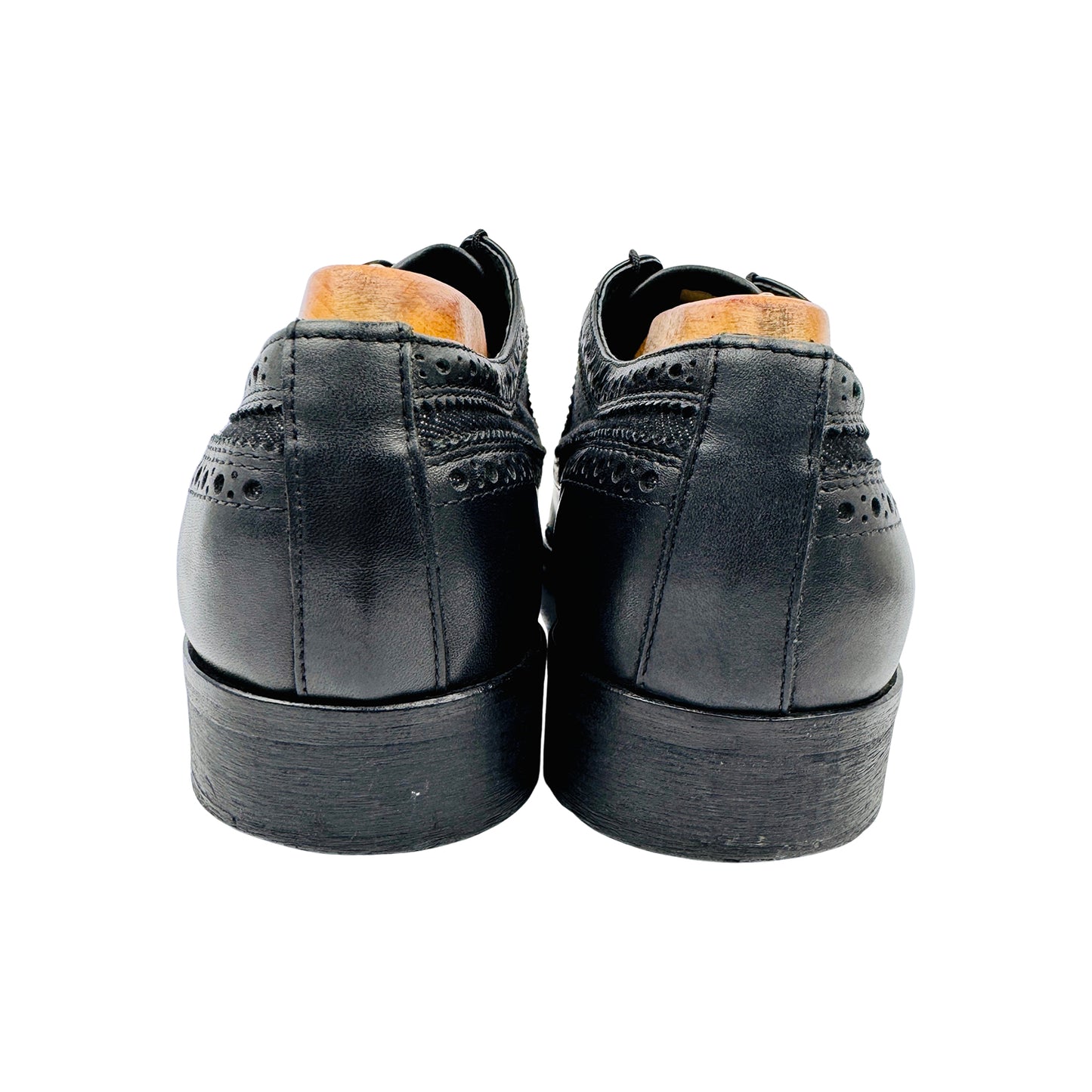 Jack & Jones Wingtip Brogue Black Oxfords (Size 43)