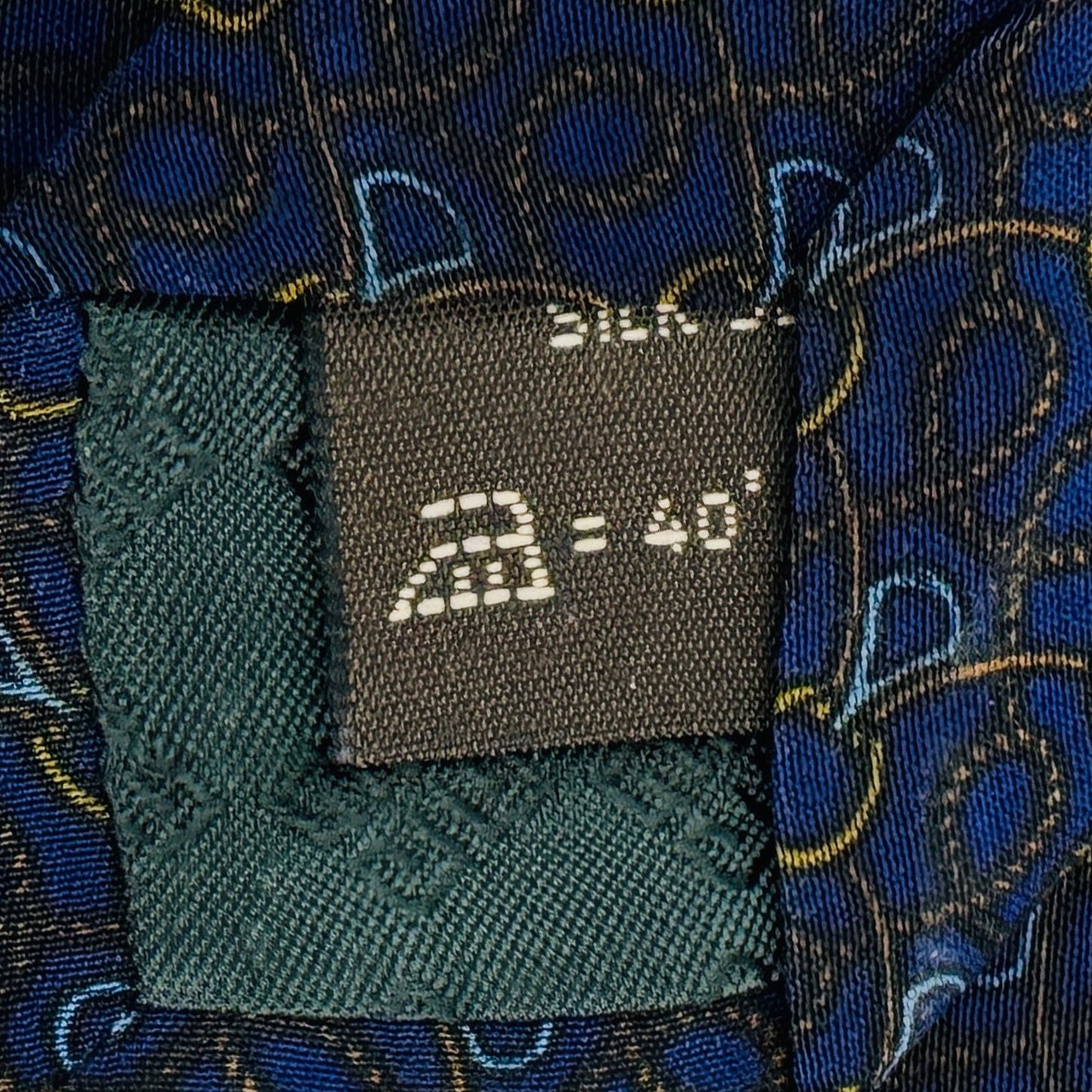 Givenchy Navy Blue 'Geometric Pattern' Tie (Size Regular)