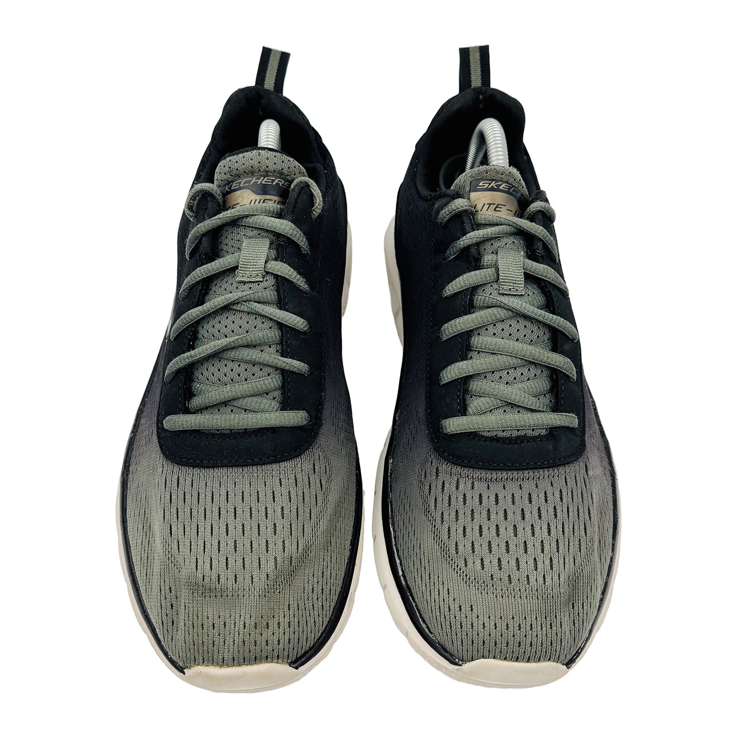 Front image of Skechers Men's Track Ripkent Black Sneakers (42/42.5) - 232399 OLSK