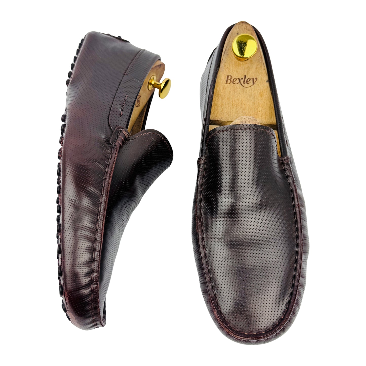 One Front One Cross image of Tod's Men's Brown Leather Gommino Moccasins (Size 42.5/43)