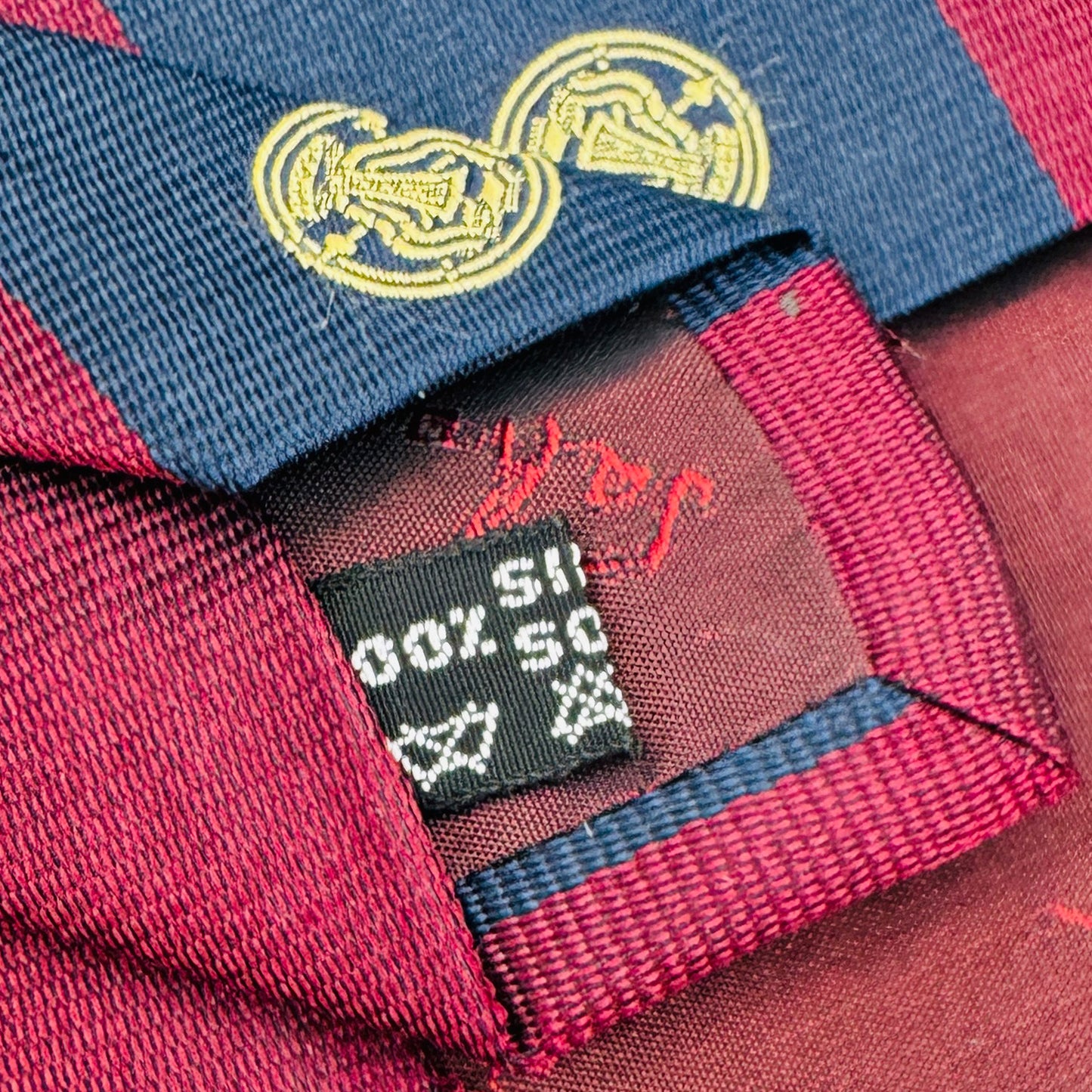 Salvatore Ferragamo Red 'Emblem Pattern' Tie (Size Regular)