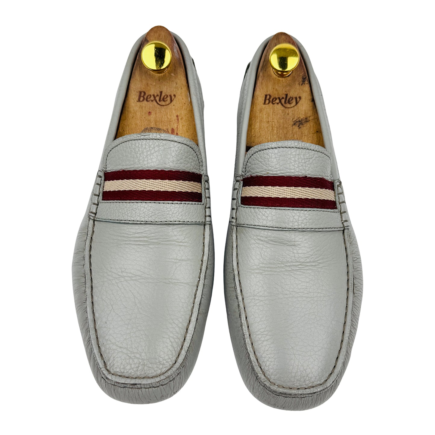 Bally Men's Wabler Light Grey Driver Loafers (Size 42/42.5)