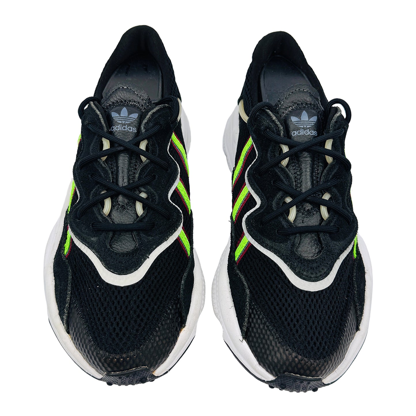 Front image of Adidas Ozweego Black Sneakers (Size 38) - EF0158
